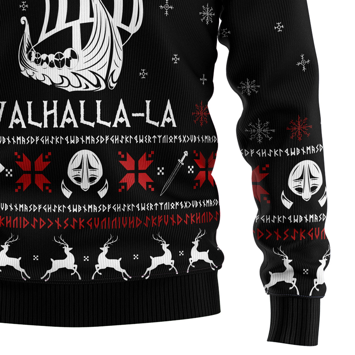 Valhalla Viking Ugly Christmas Sweater, Viking Christmas Sweater, Norse Holiday Sweater, Xmas Gift for Men Women
