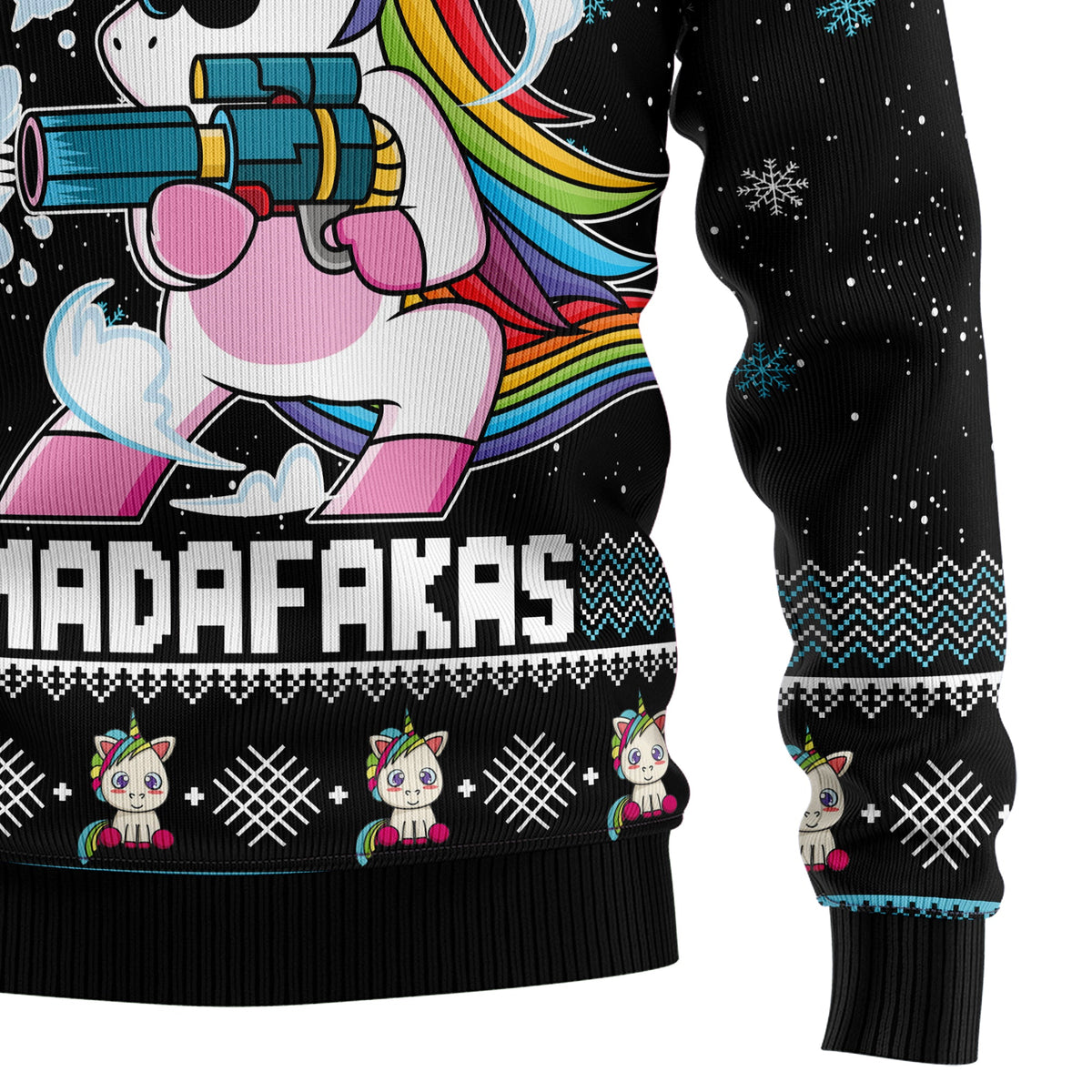 Unicorn Pew Pew Ugly Christmas Sweater, Funny Unicorn Christmas Sweater for Women Men, Cute Fantasy Holiday Gift for Unicorn Fans