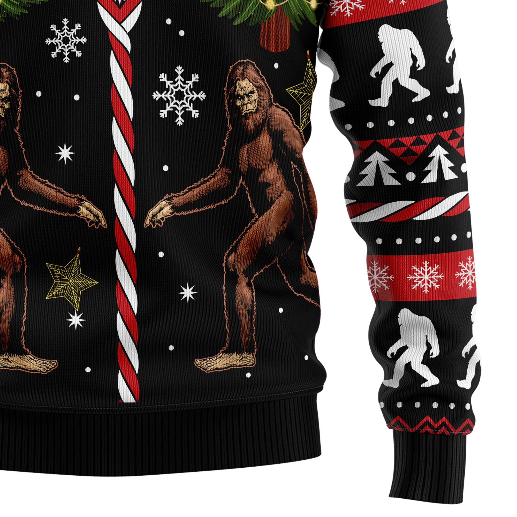 Vintage Bigfoot Ugly Christmas Sweater, Bigfoot Christmas Sweater, Sasquatch Holiday Gift for Men and Women