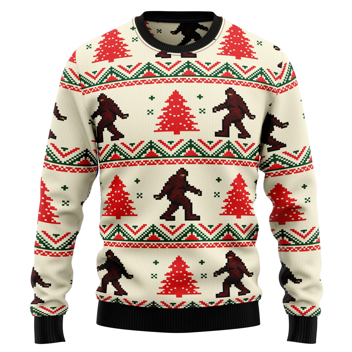 Amazing Bigfoot Ugly Christmas Sweater for Men and Women, Funny Holiday Party Outfit, Festive Christmas Gift