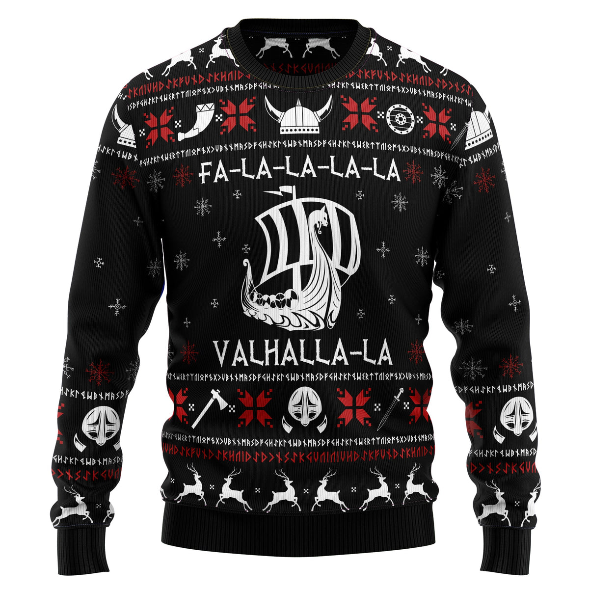 Valhalla Viking Ugly Christmas Sweater, Viking Christmas Sweater, Norse Holiday Sweater, Xmas Gift for Men Women