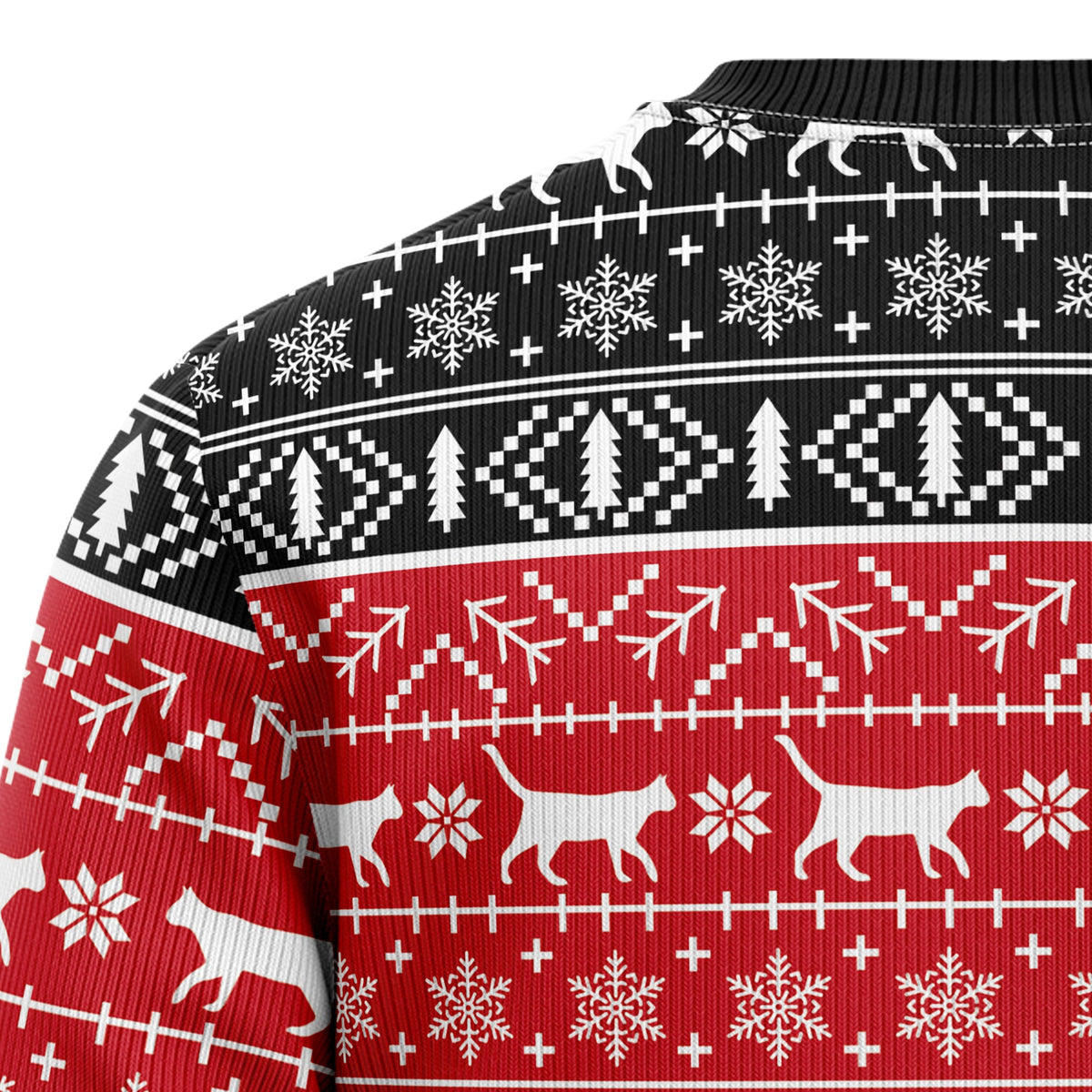 Santa Claws Cat Christmas Sweater - Funny Ugly Christmas Sweater for Men and Women, Unisex Holiday Party Outfit