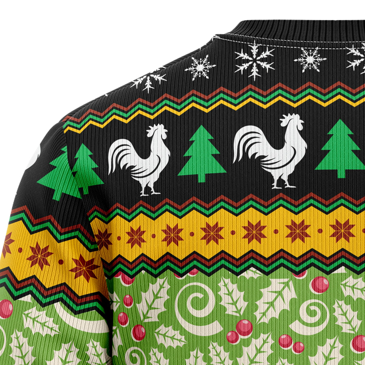 Chicken Cluck-ry Christmas Ugly Christmas Sweater, Chicken Lover Holiday Sweater, Farm Xmas Gift for Men Women
