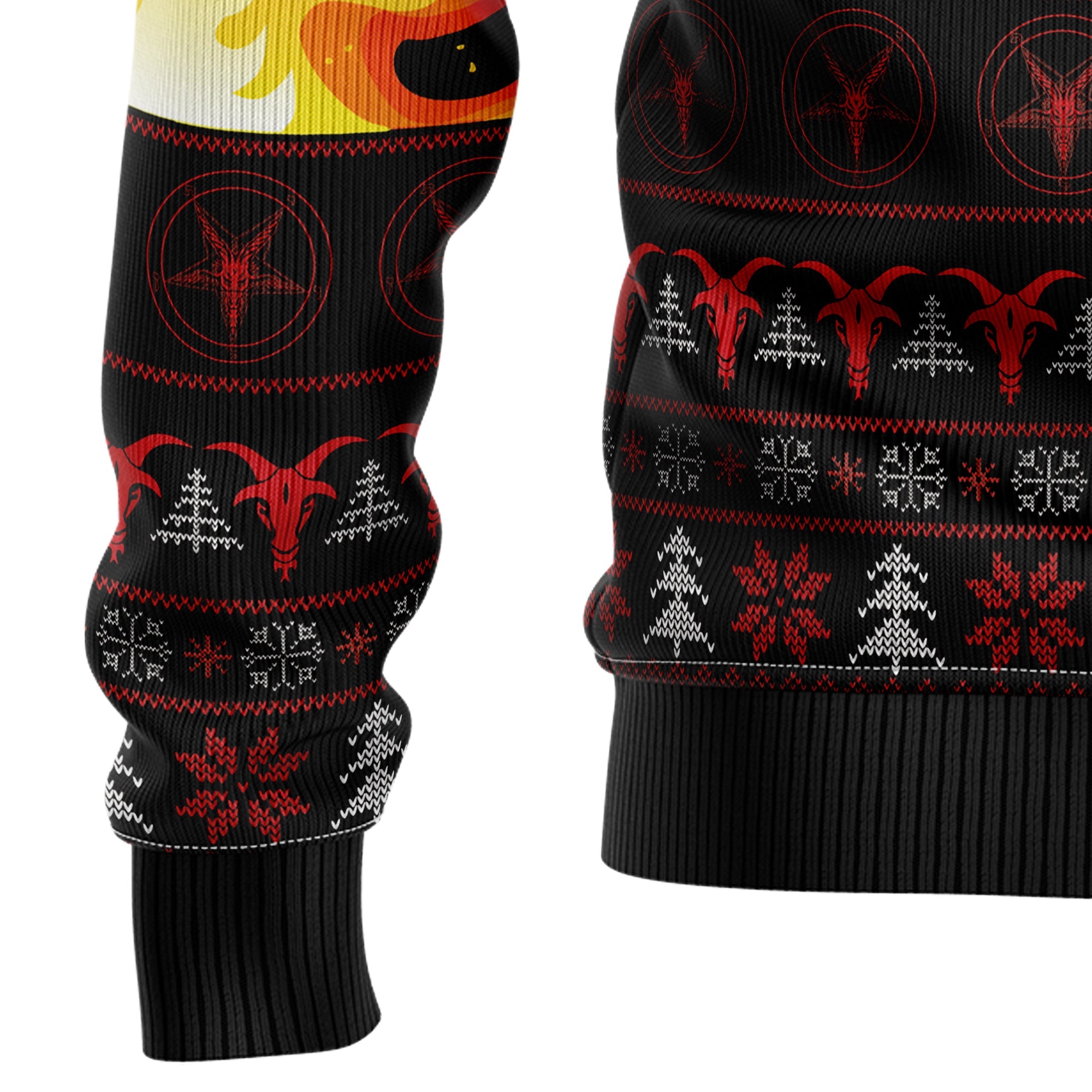 Satan Claus Merry Christmas Hail Satanic Ugly Christmas Sweater - Holiday Party Outfit for Men Women, Funny Xmas Gift
