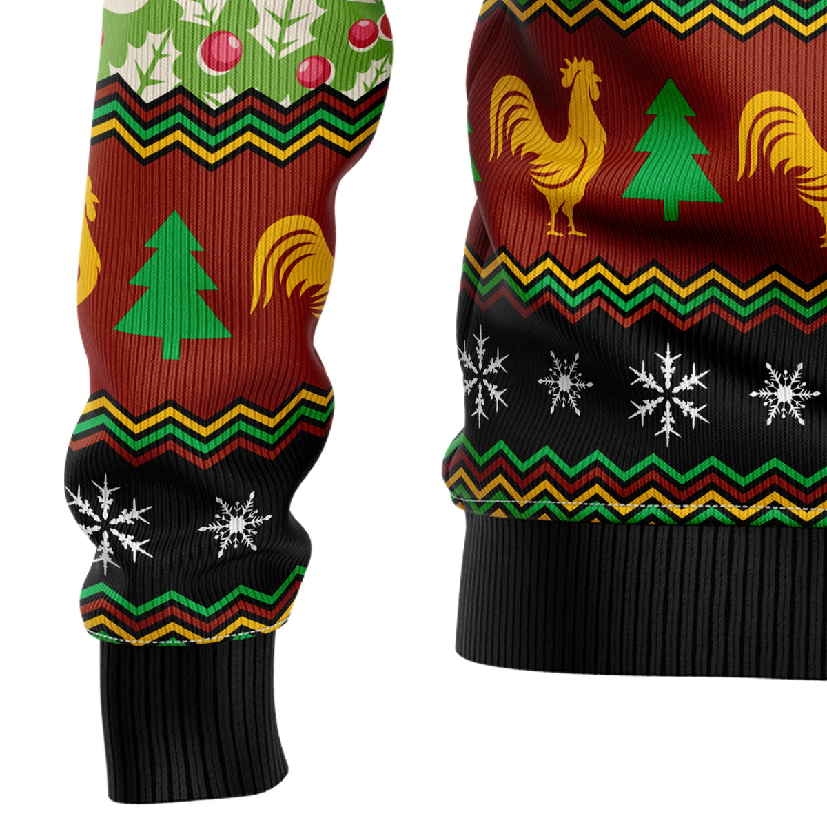 Chicken Cluck-ry Christmas Ugly Christmas Sweater, Chicken Lover Holiday Sweater, Farm Xmas Gift for Men Women