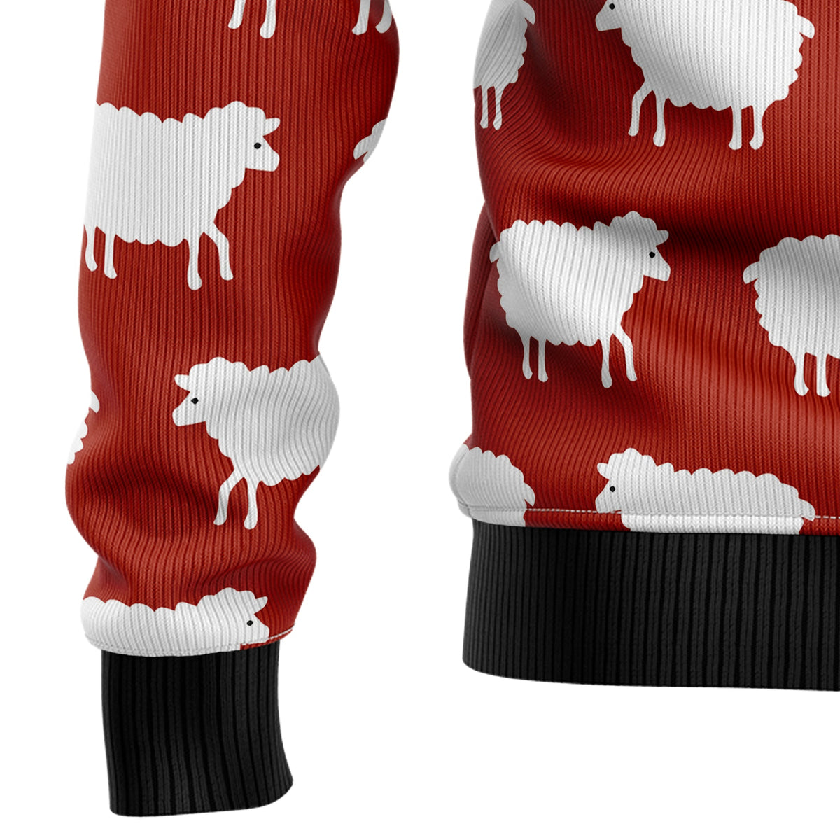 Sheep Black And White Ugly Christmas Sweater, Sheep Christmas Sweater, Farm Animal Holiday Gift for Men Women