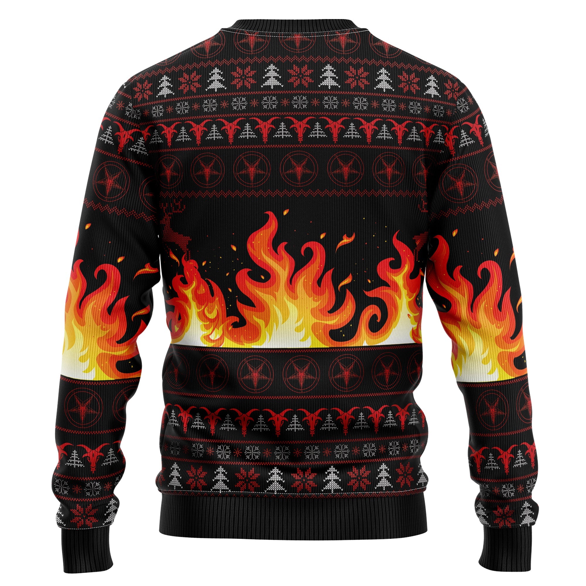 Satan Claus Merry Christmas Hail Satanic Ugly Christmas Sweater - Holiday Party Outfit for Men Women, Funny Xmas Gift