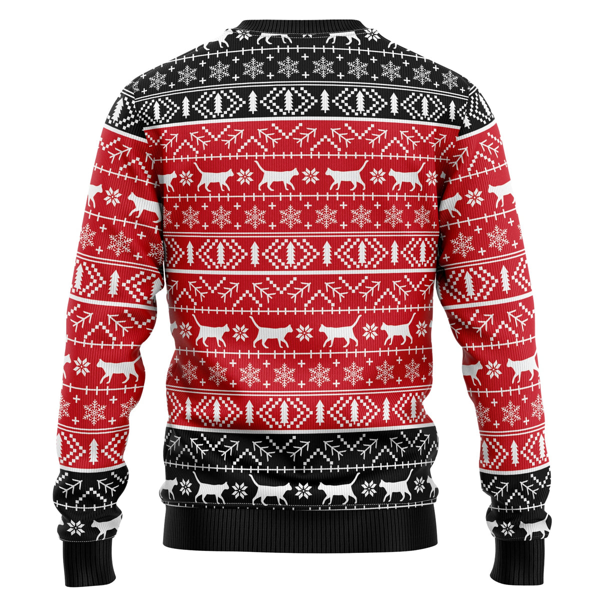Santa Claws Cat Christmas Sweater - Funny Ugly Christmas Sweater for Men and Women, Unisex Holiday Party Outfit