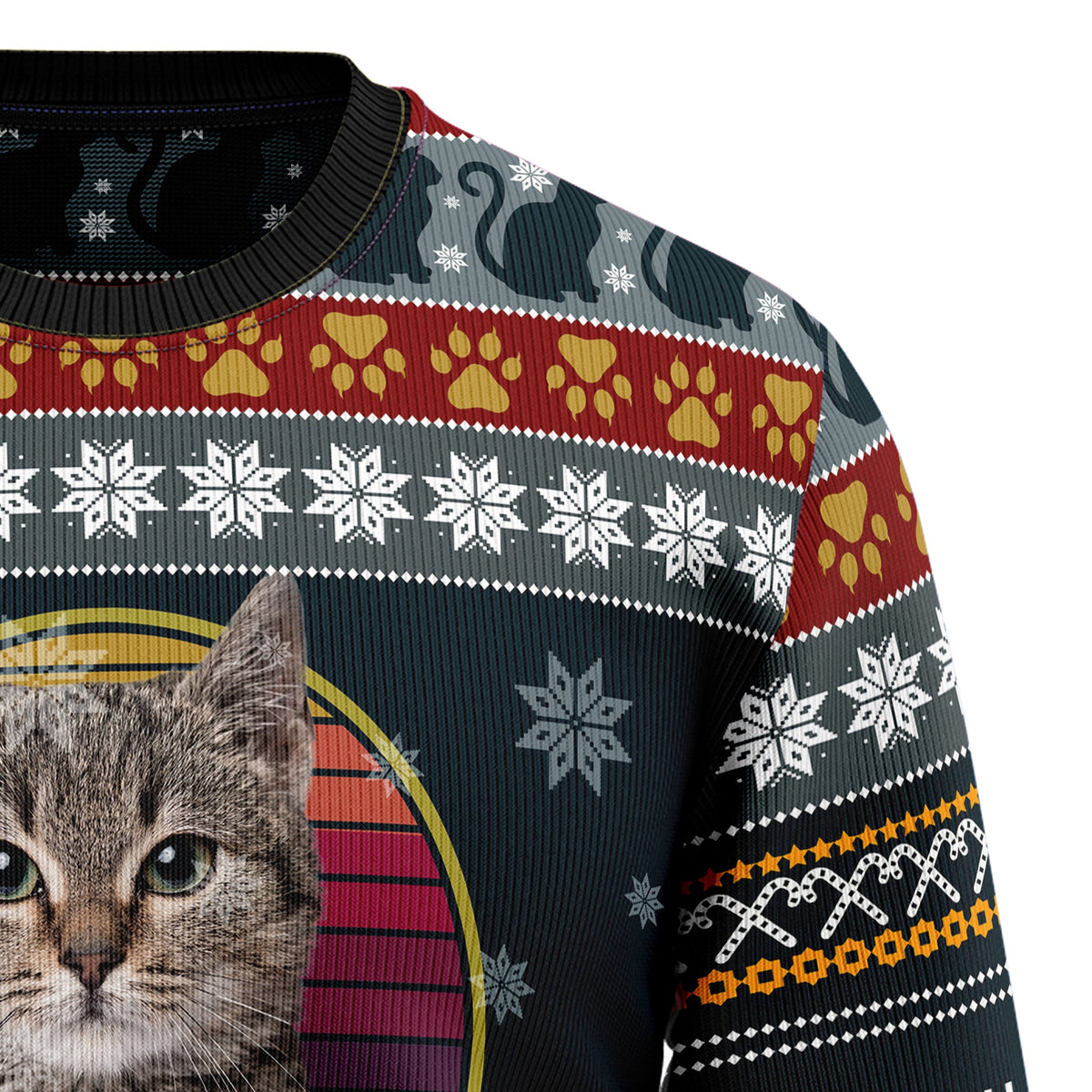 Cat Show Me Your Kitties Ugly Christmas Sweater, Funny Cat Christmas Sweater, Cat Lover Holiday Gift for Adults