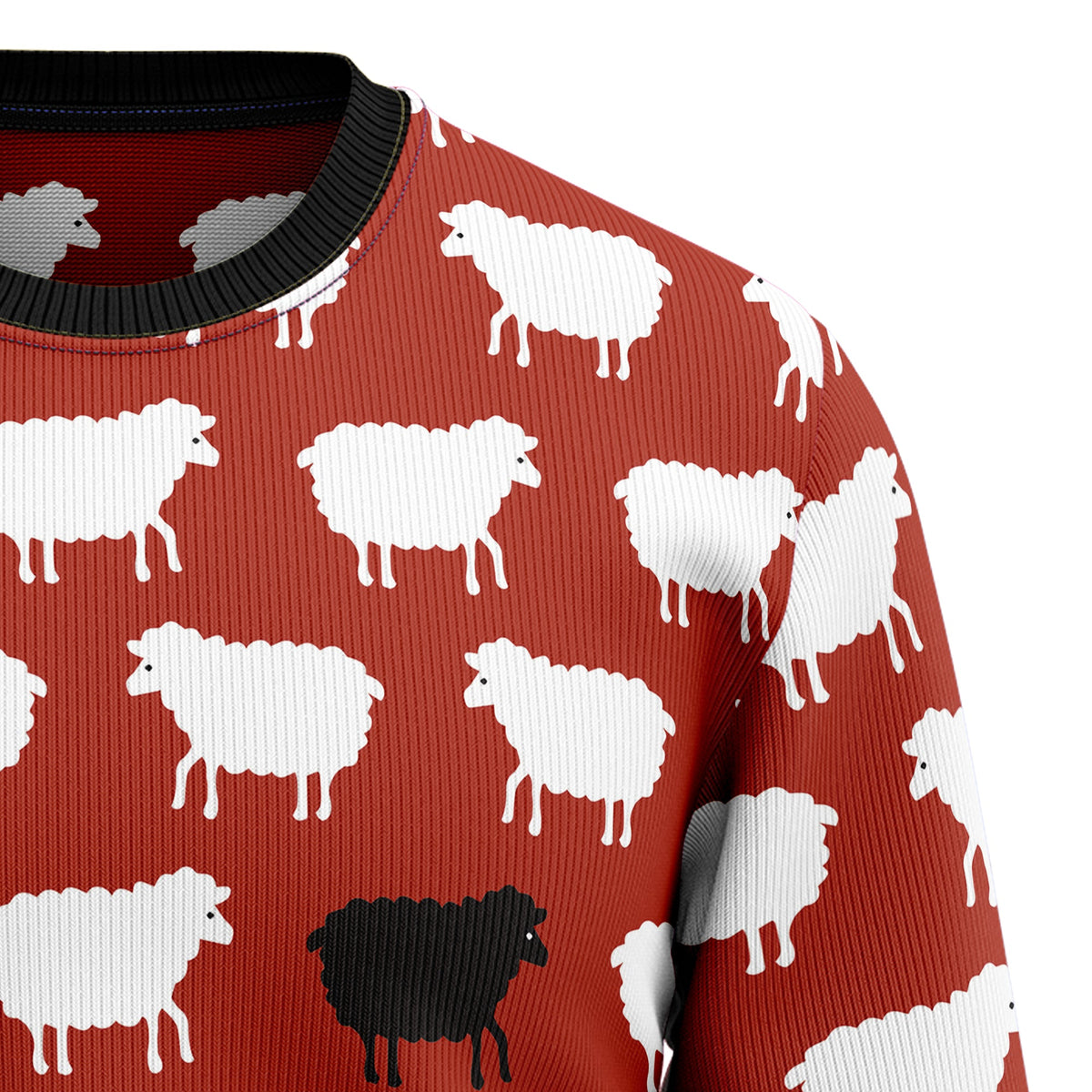 Sheep Black And White Ugly Christmas Sweater, Sheep Christmas Sweater, Farm Animal Holiday Gift for Men Women