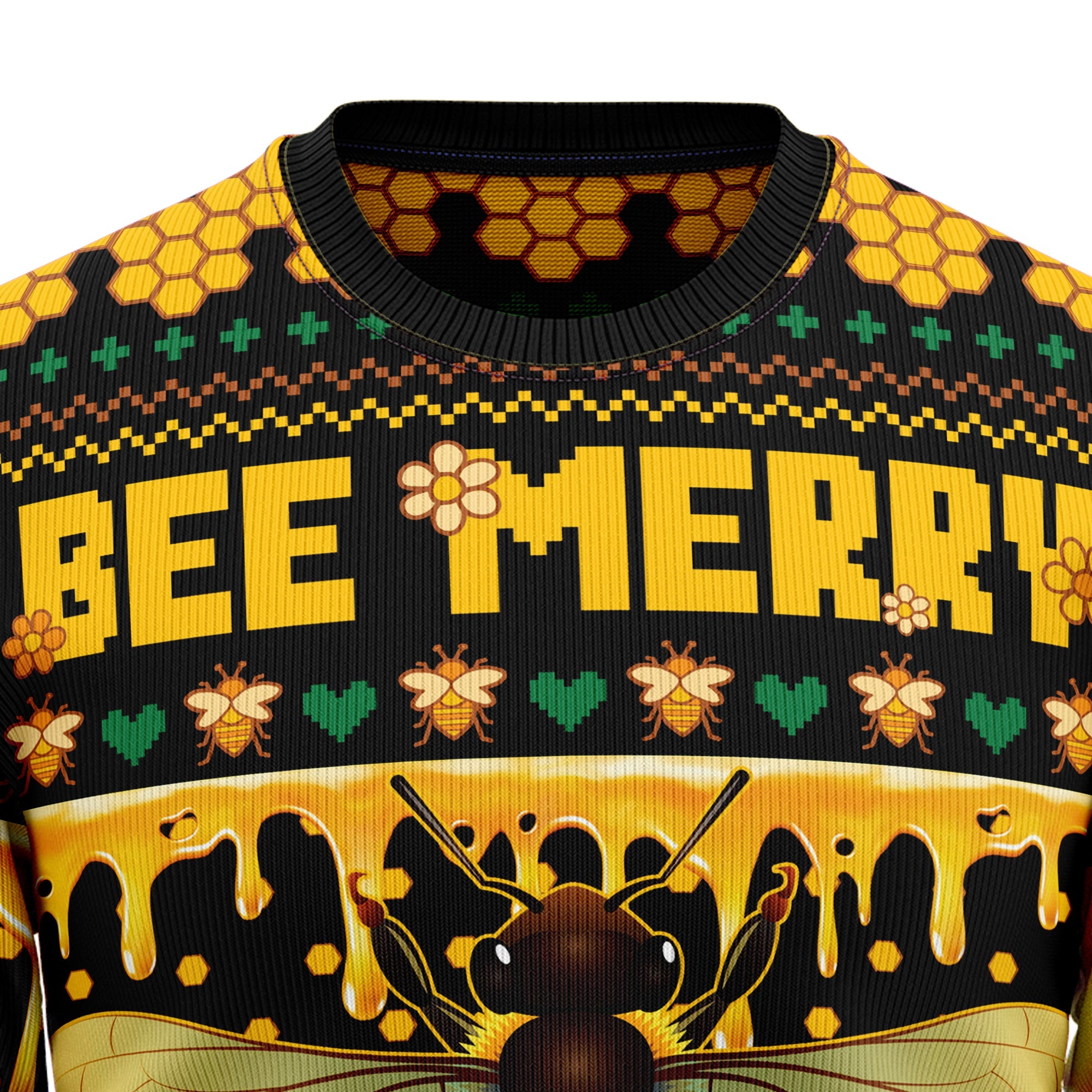 Bee Merry Ugly Christmas Sweater - Funny Holiday Party Pullover for Men and Women, Festive Christmas Gift 2026