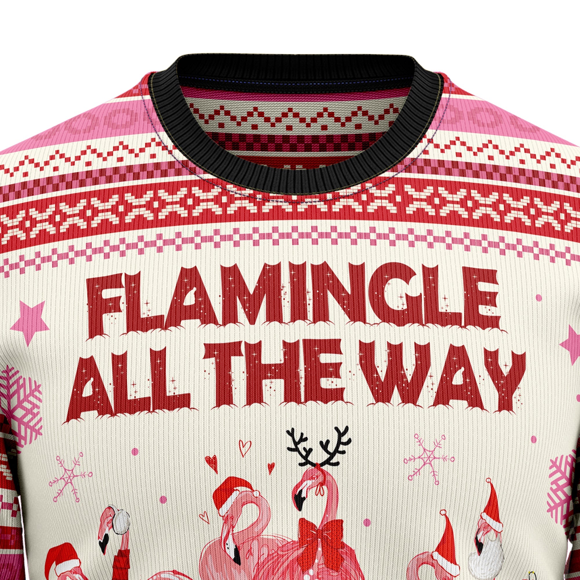 Flamingo Flamingle All The Ways Ugly Christmas Sweater - Funny Holiday Party Outfit for Men and Women, Xmas Gift 2026