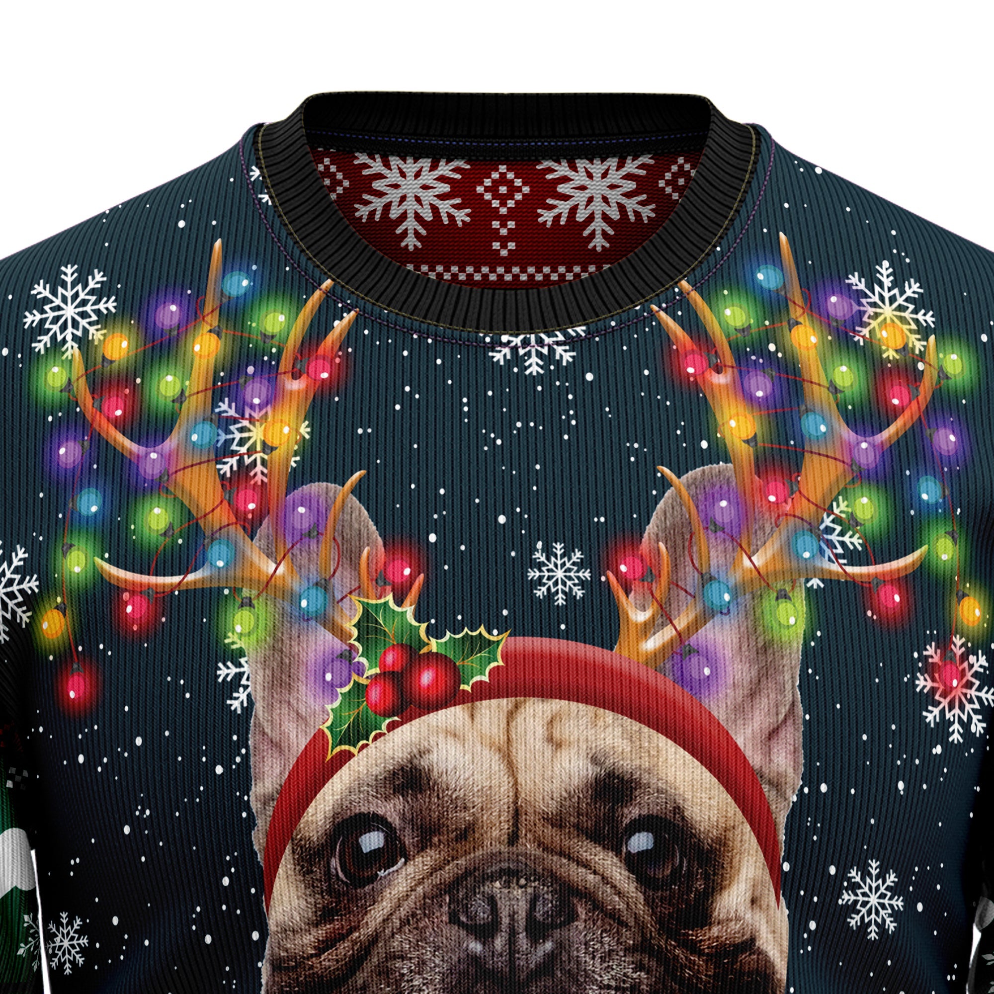 Cool French Bulldog Ugly Christmas Sweater, Funny Holiday Party Pullover for Men and Women, Festive Christmas Gift 2026