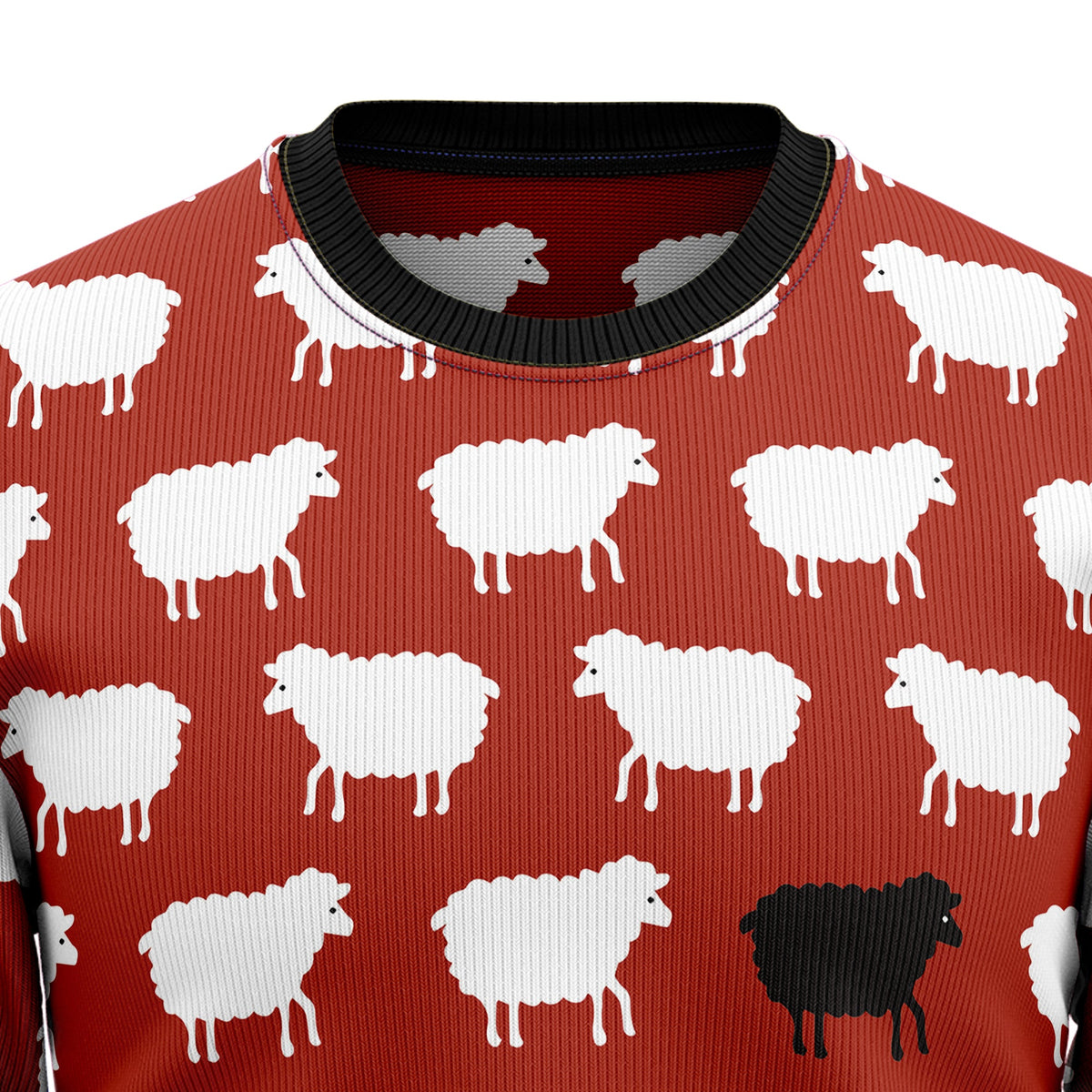 Sheep Black And White Ugly Christmas Sweater, Sheep Christmas Sweater, Farm Animal Holiday Gift for Men Women