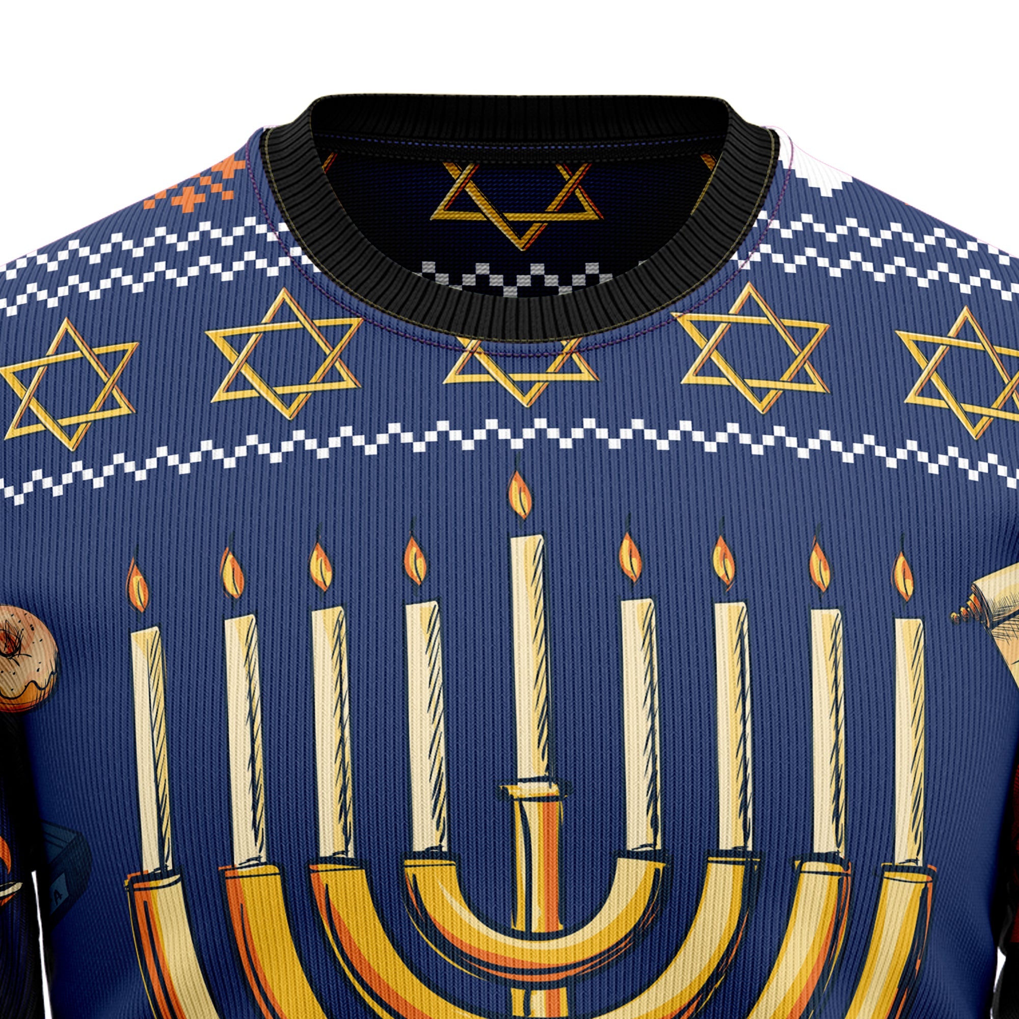Jewish Hanukkah Ugly Christmas Sweater - Funny Holiday Party Pullover for Men and Women, Festive Christmas Gift 2026