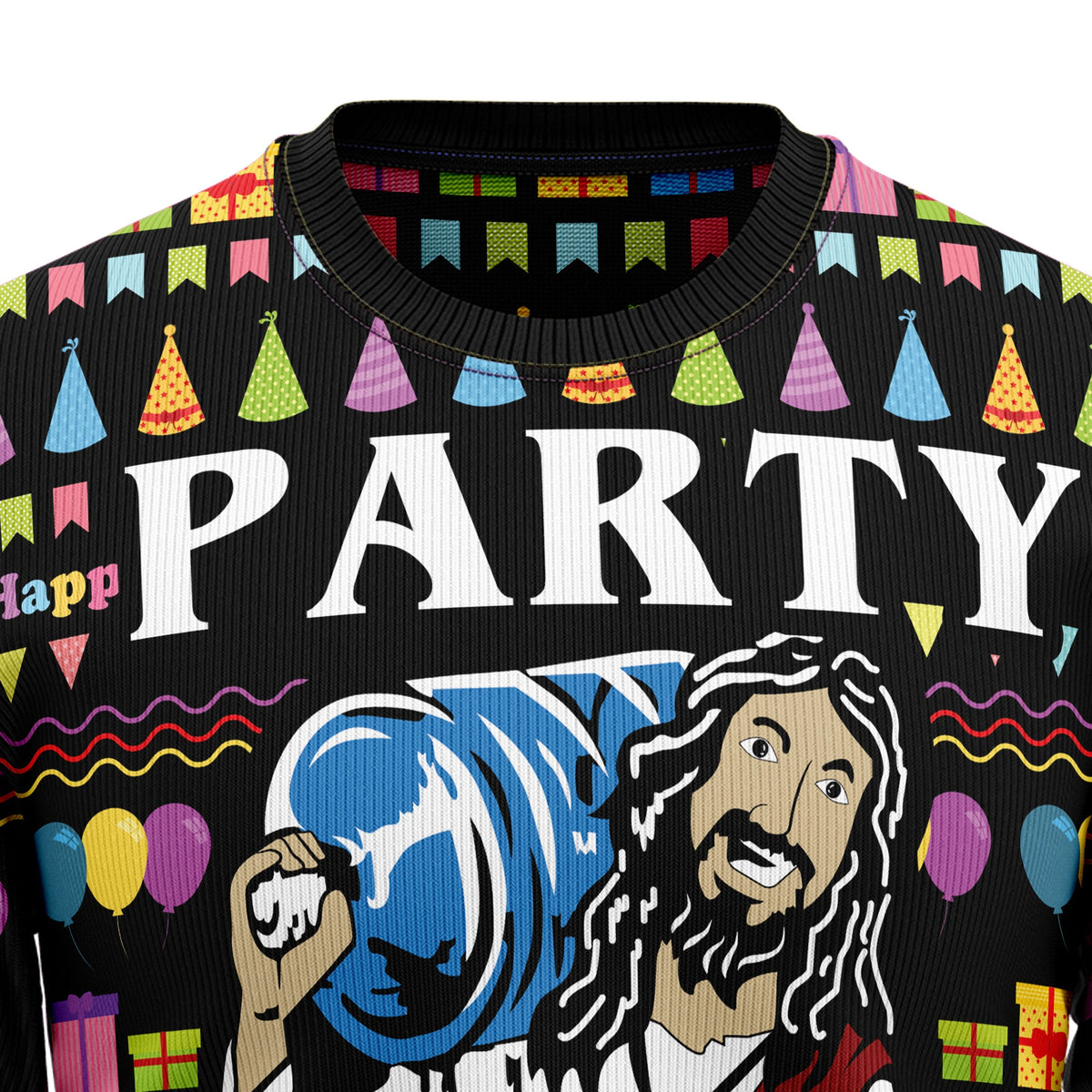 Jesus's Party Ugly Christmas Sweater, Christian Christmas Sweater, Religious Holiday Gift for Men and Women