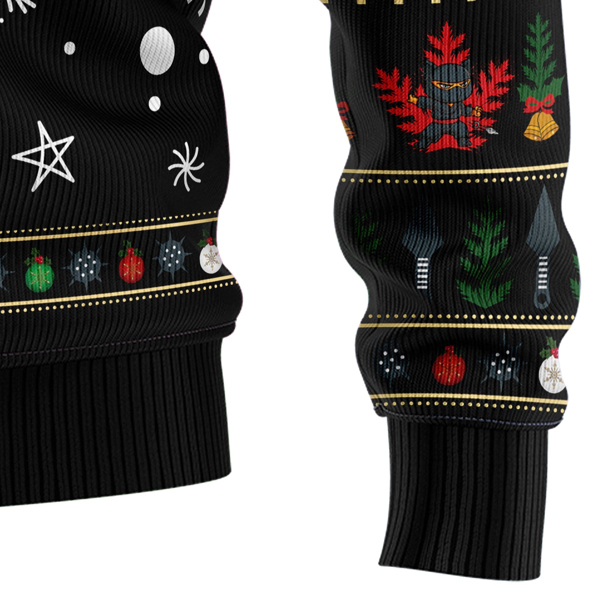 Ninja Cat Ugly Christmas Sweater - Funny Holiday Party Pullover for Men and Women, Festive Christmas Gift 2026