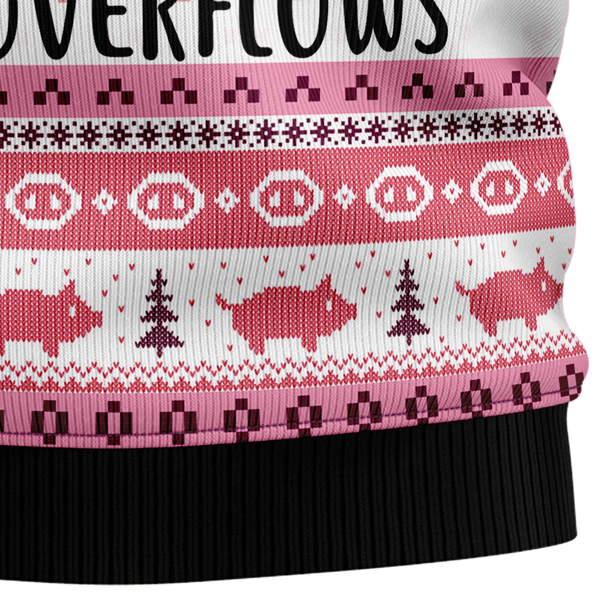 Pig Overflows Ugly Christmas Sweater - Funny Holiday Party Pullover for Men and Women, Festive Christmas Gift 2026