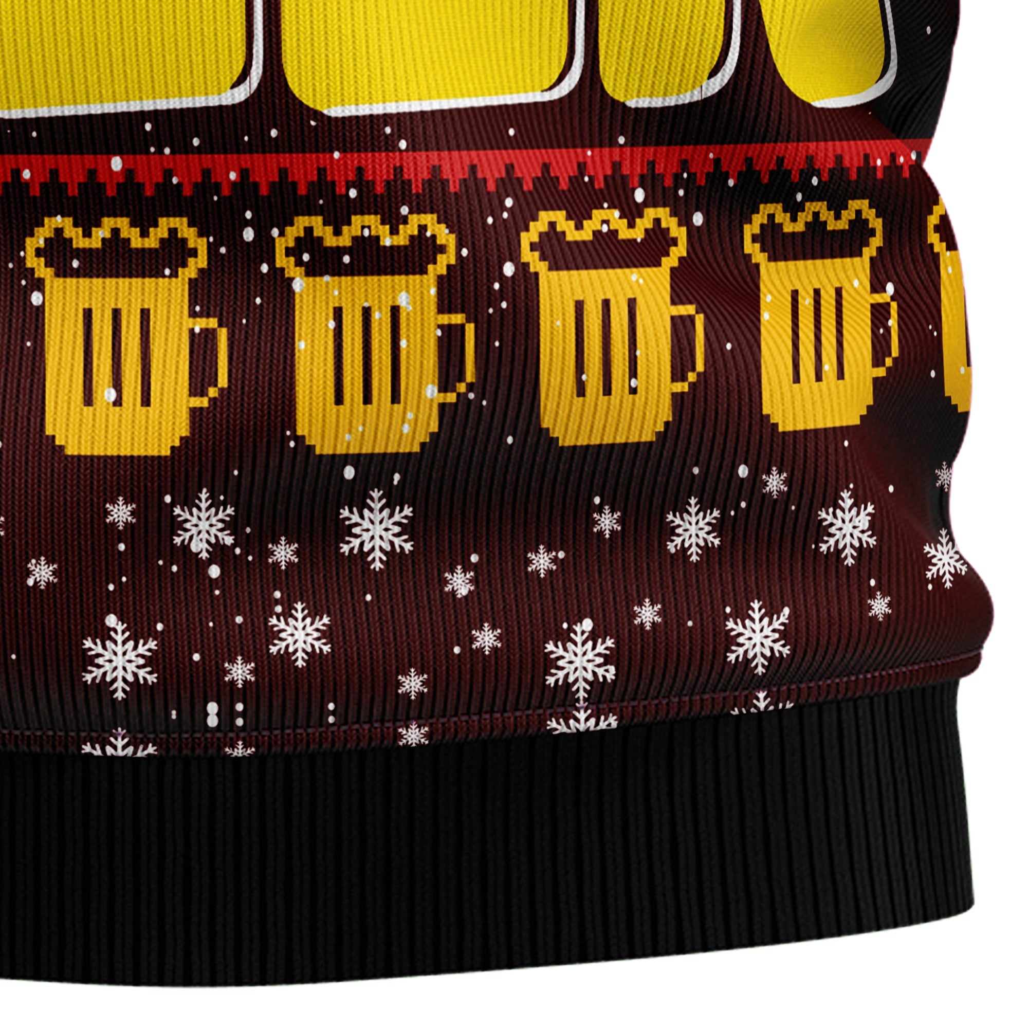 Beer Lover Ugly Christmas Sweater - Time For Beer - Unisex Holiday Party Pullover, Funny Christmas Gift for Men Women