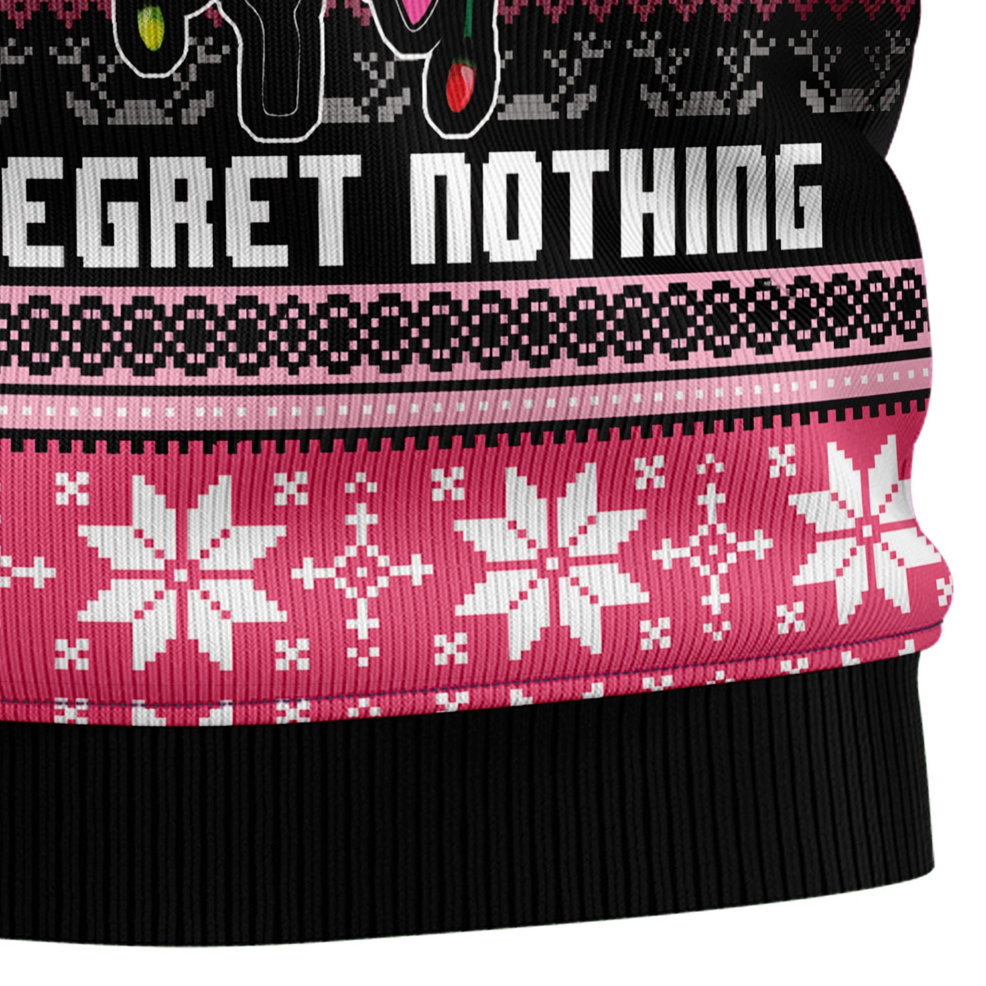 Flamingo Naughty List Ugly Christmas Sweater - Unisex Holiday Party Pullover, Funny Christmas Gift for Men Women