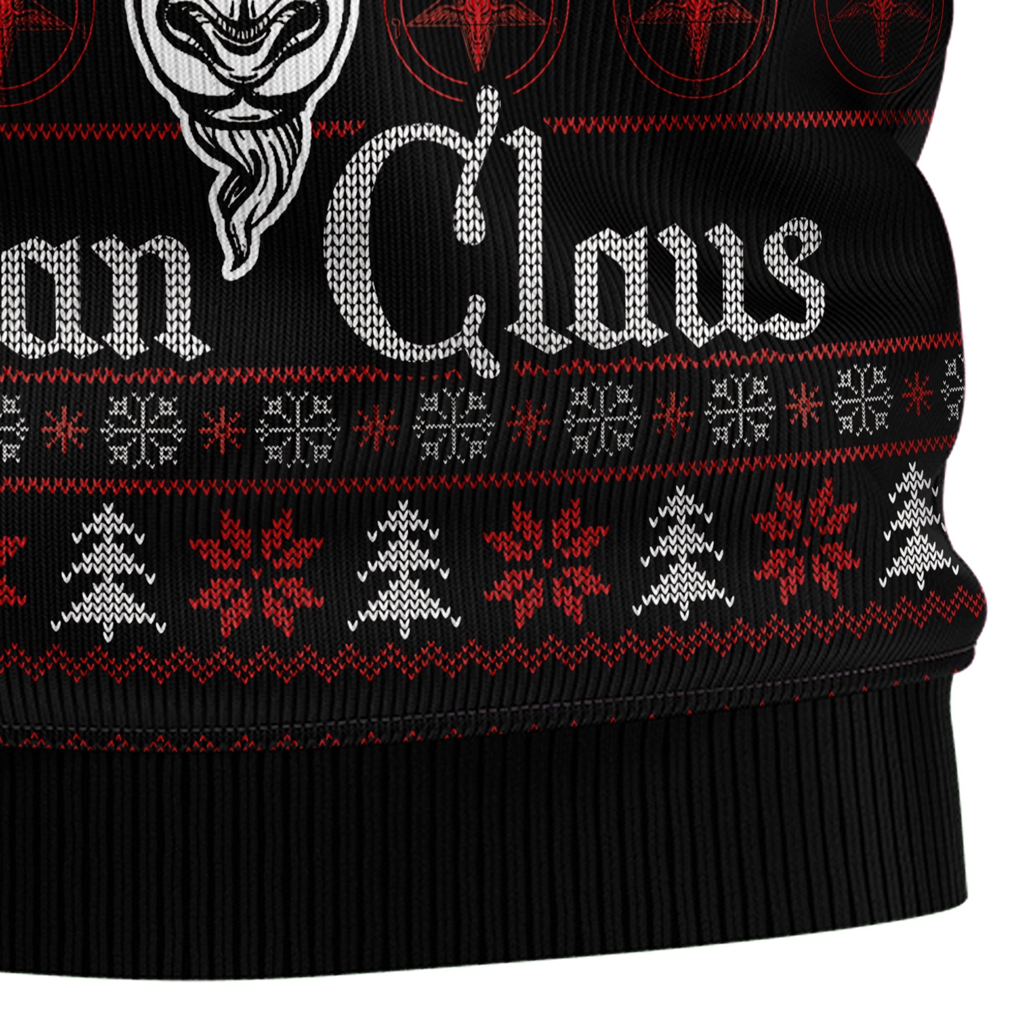 Satan Claus Merry Christmas Hail Satanic Ugly Christmas Sweater - Holiday Party Outfit for Men Women, Funny Xmas Gift