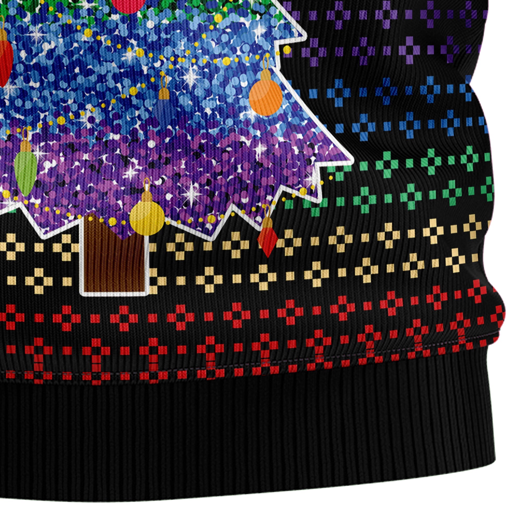 Rainbow Pride Ugly Christmas Sweater - LGBT Rainbow, Unisex Holiday Party Pullover, Funny Christmas Gift for Men Women