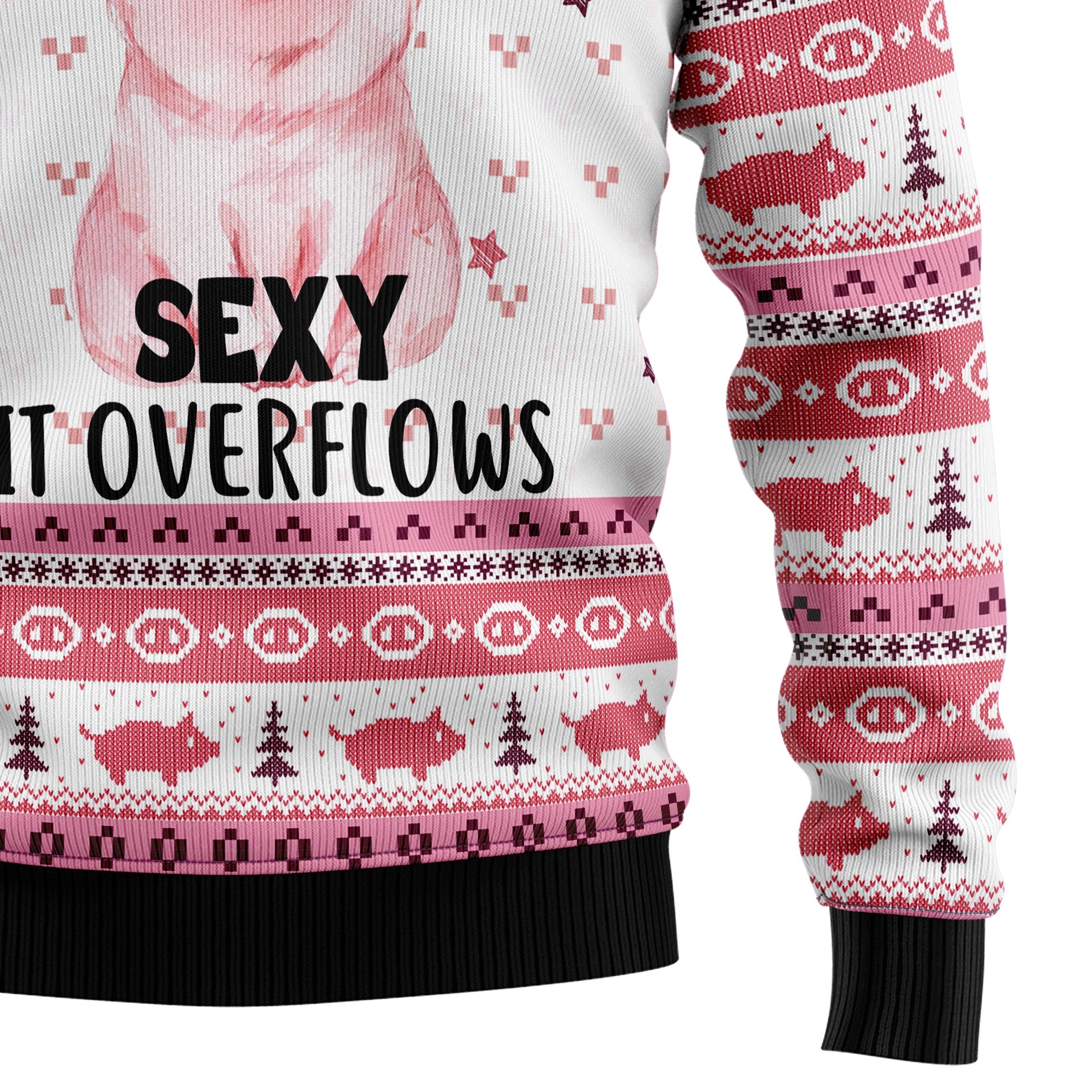 Pig Overflows Ugly Christmas Sweater - Funny Holiday Party Pullover for Men and Women, Festive Christmas Gift 2026