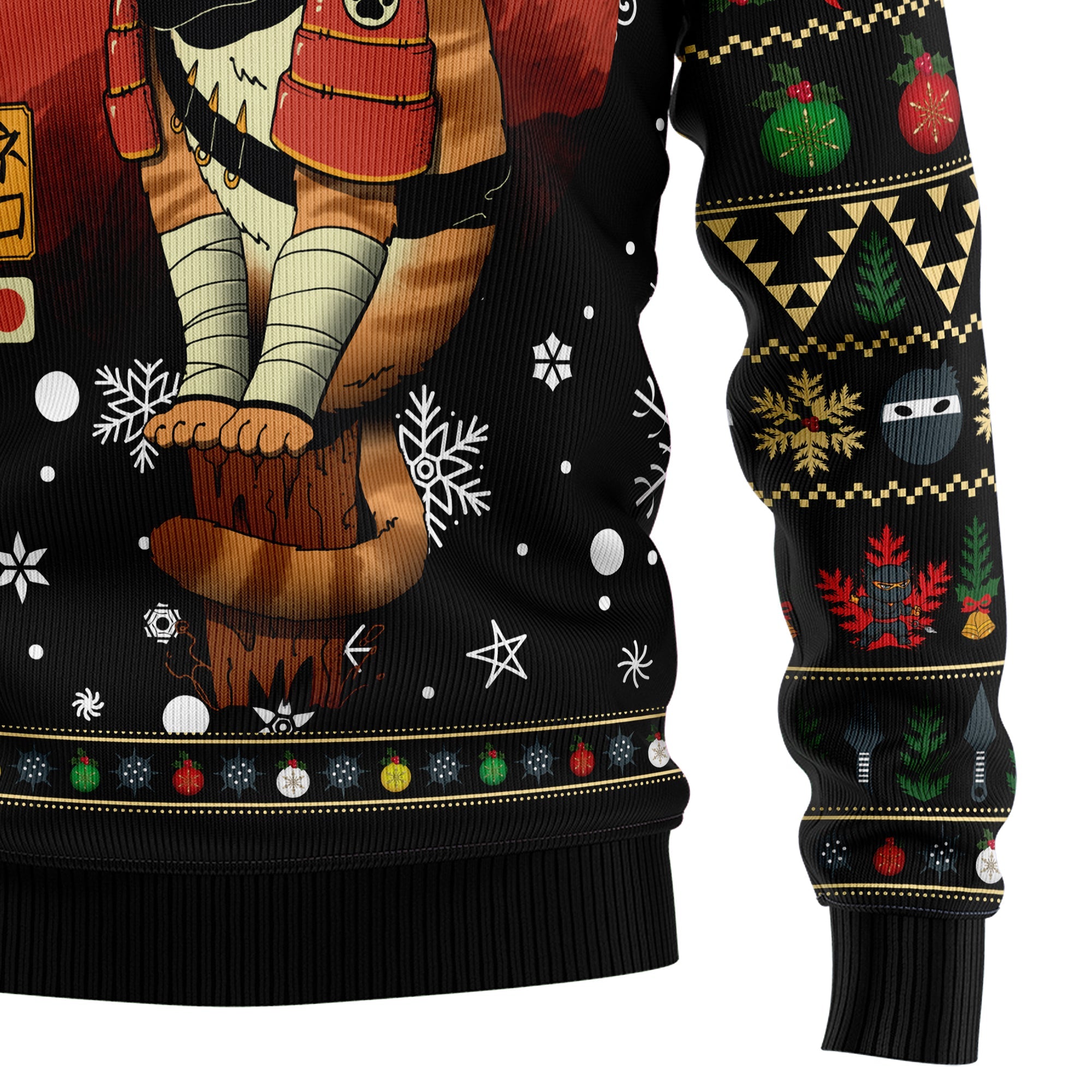 Ninja Cat Ugly Christmas Sweater - Funny Holiday Party Pullover for Men and Women, Festive Christmas Gift 2026