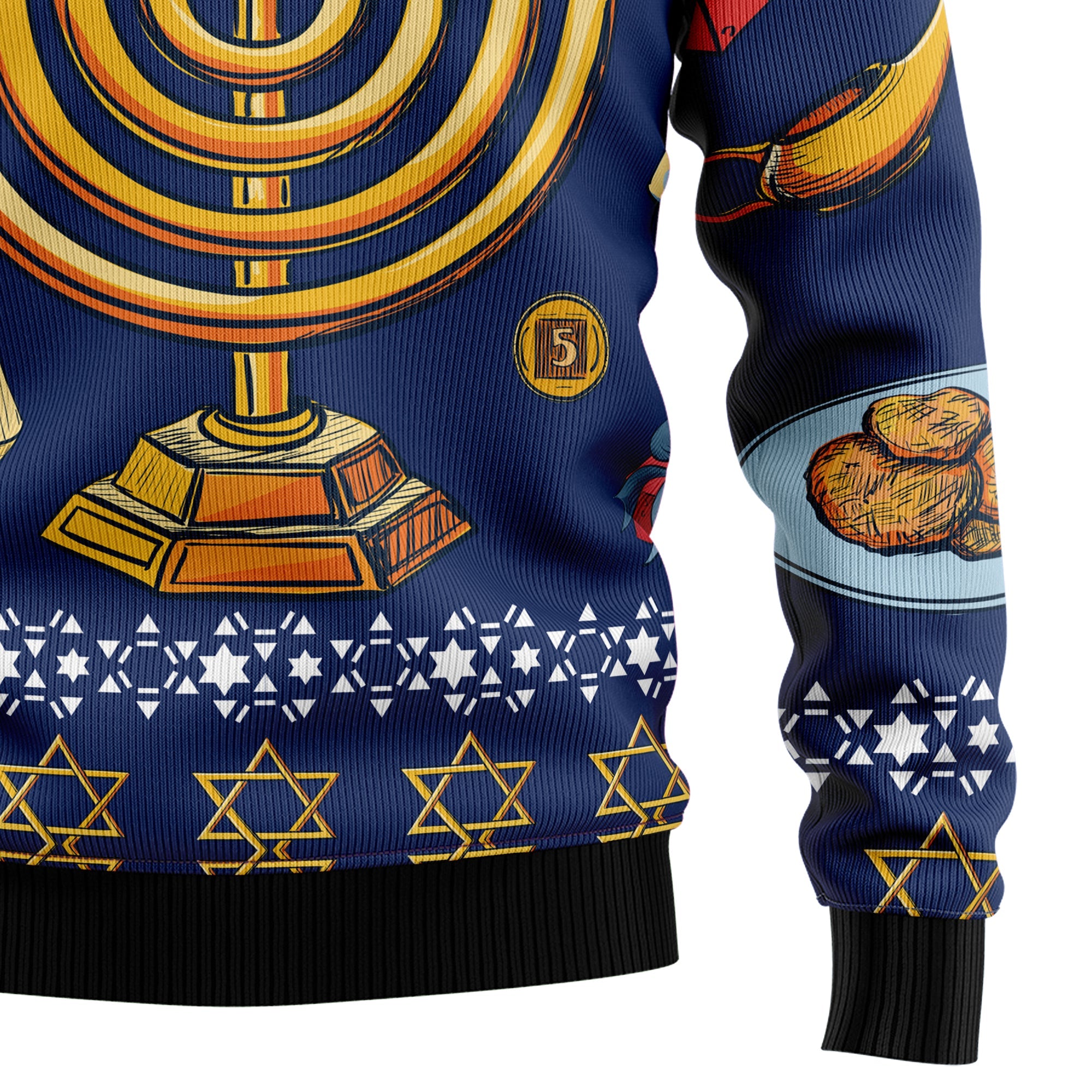 Jewish Hanukkah Ugly Christmas Sweater - Funny Holiday Party Pullover for Men and Women, Festive Christmas Gift 2026