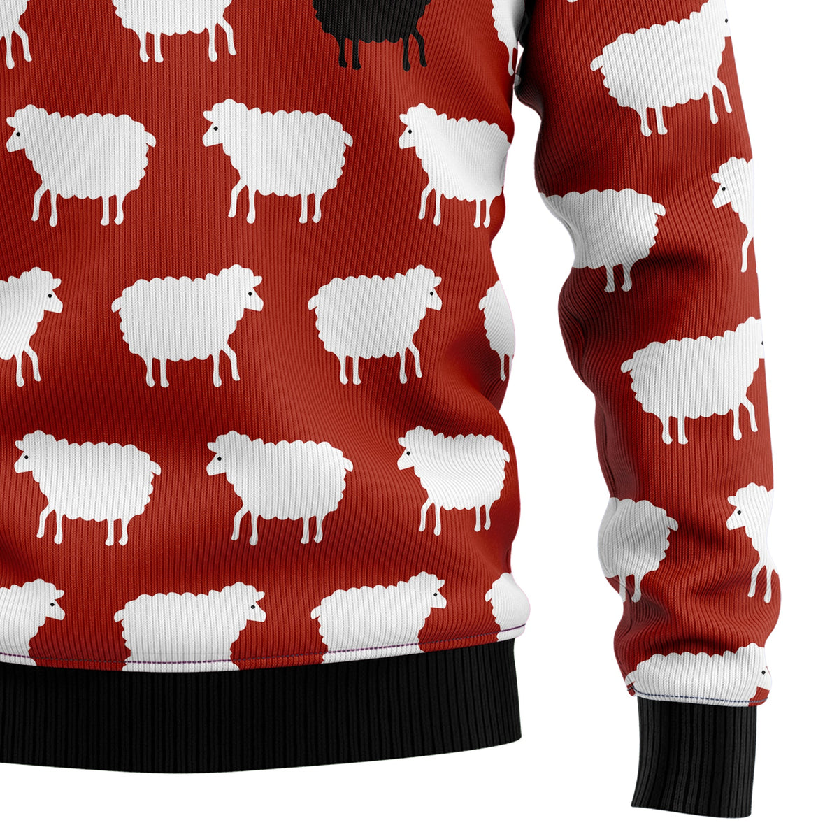 Sheep Black And White Ugly Christmas Sweater, Sheep Christmas Sweater, Farm Animal Holiday Gift for Men Women