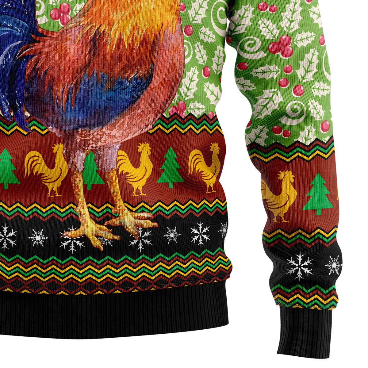 Chicken Cluck-ry Christmas Ugly Christmas Sweater, Chicken Lover Holiday Sweater, Farm Xmas Gift for Men Women