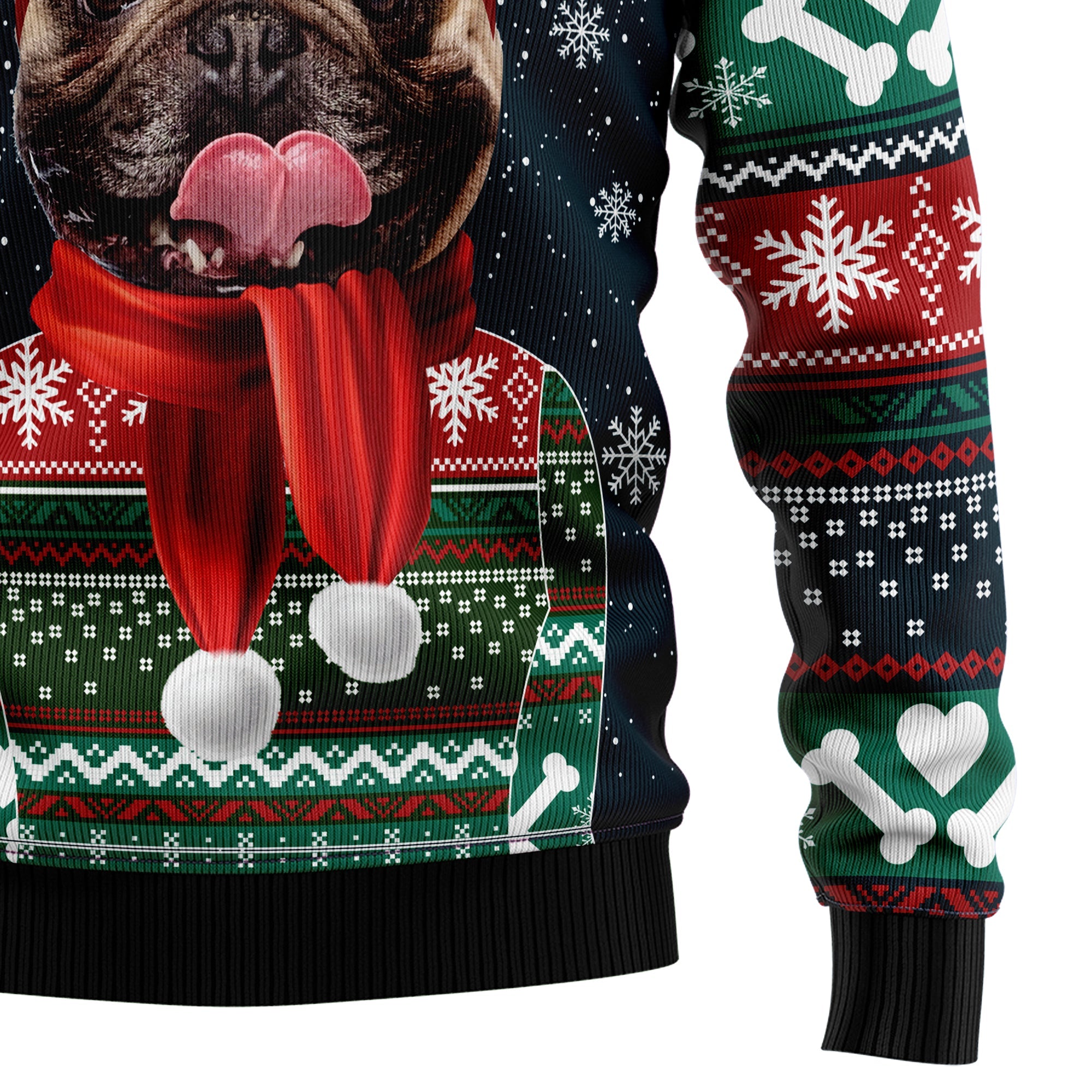 Cool French Bulldog Ugly Christmas Sweater, Funny Holiday Party Pullover for Men and Women, Festive Christmas Gift 2026