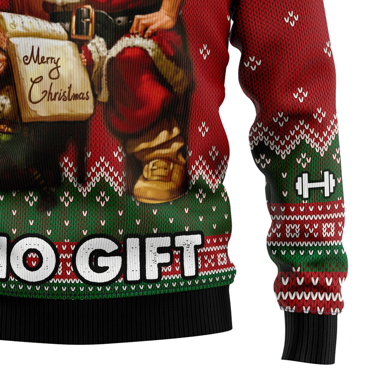 No Lift No Gift Ugly Christmas Sweater, Weightlifting Christmas Sweater, Gym Lover Holiday Gift for Men Women