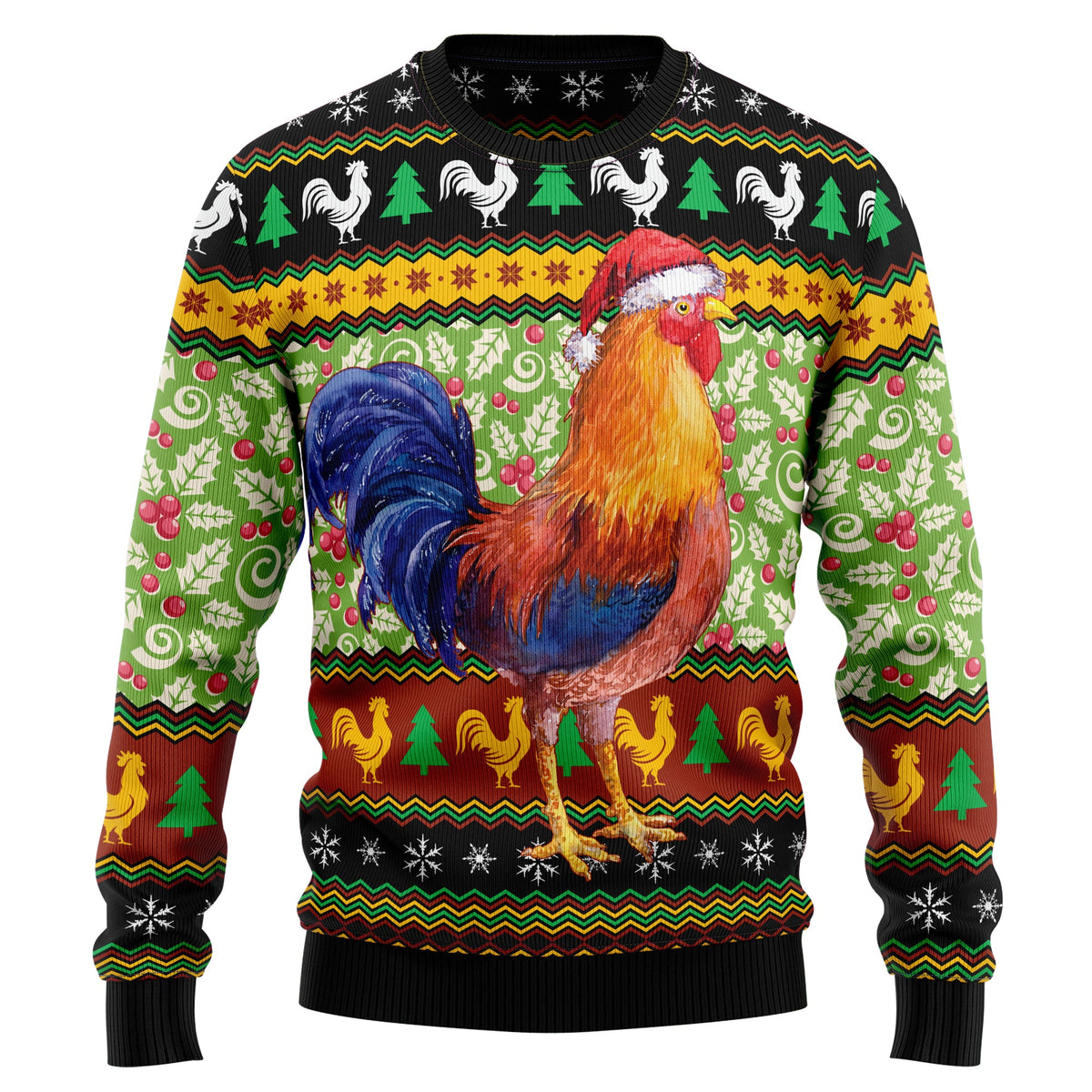 Chicken Cluck-ry Christmas Ugly Christmas Sweater, Chicken Lover Holiday Sweater, Farm Xmas Gift for Men Women