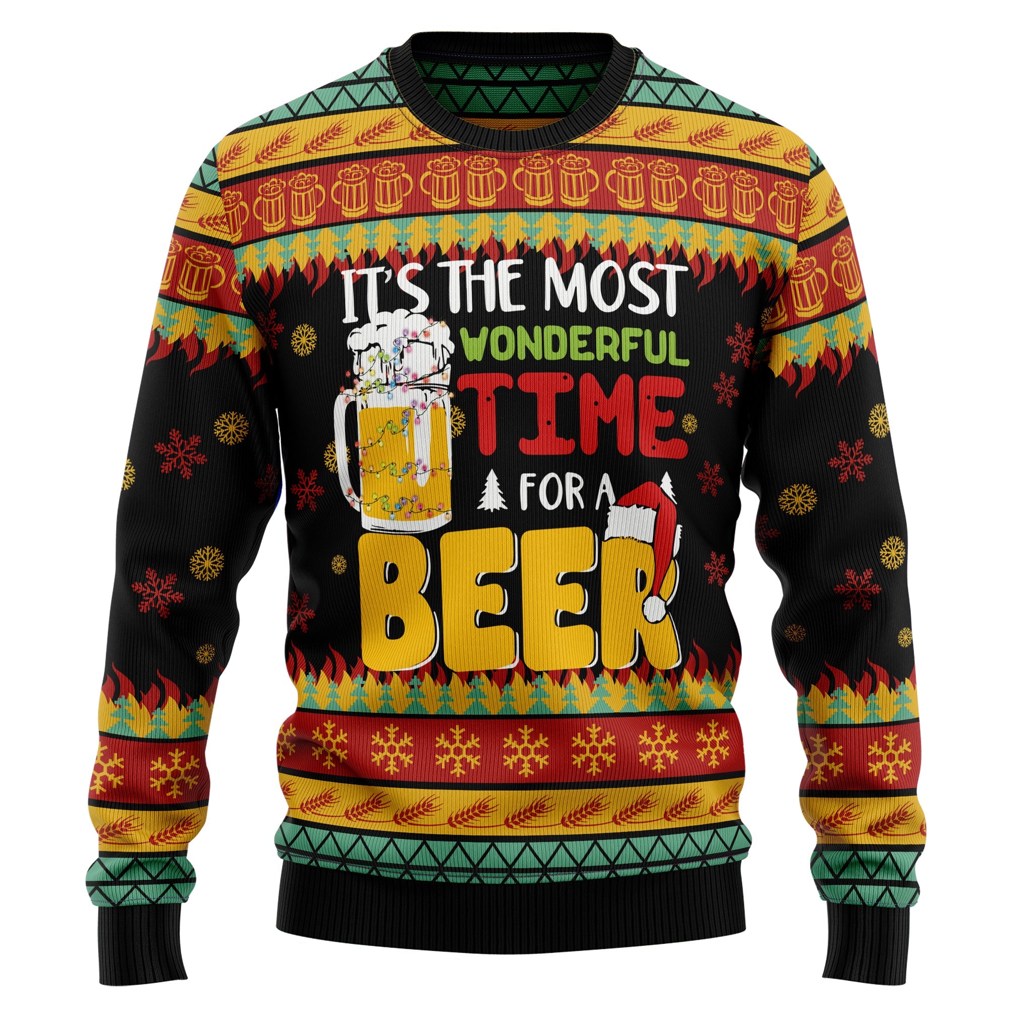 Beer Season Ugly Christmas Sweater - Funny Holiday Party Pullover for Men and Women, Festive Christmas Gift 2026