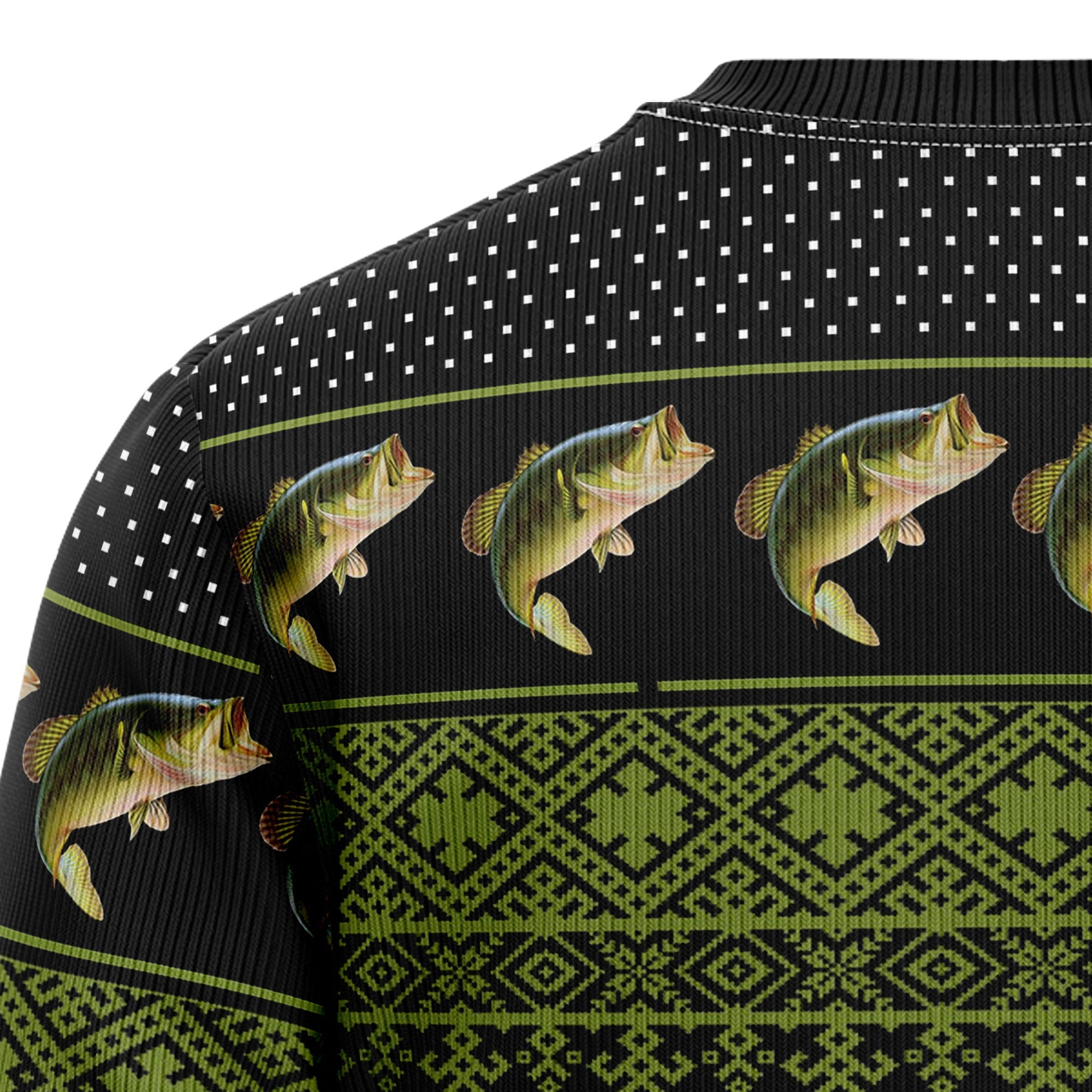 Fishing Merry Fishmas Ugly Christmas Sweater - Unisex Holiday Party Pullover, Funny Christmas Gift for Men Women