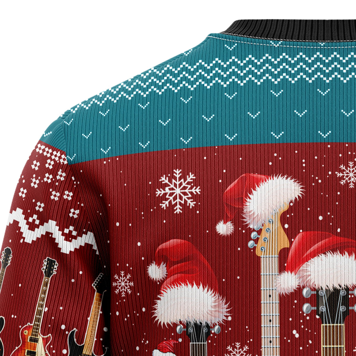 Guitar Christmas Ugly Christmas Sweater, Music Christmas Sweater, Guitar Player Holiday Gift for Men Women