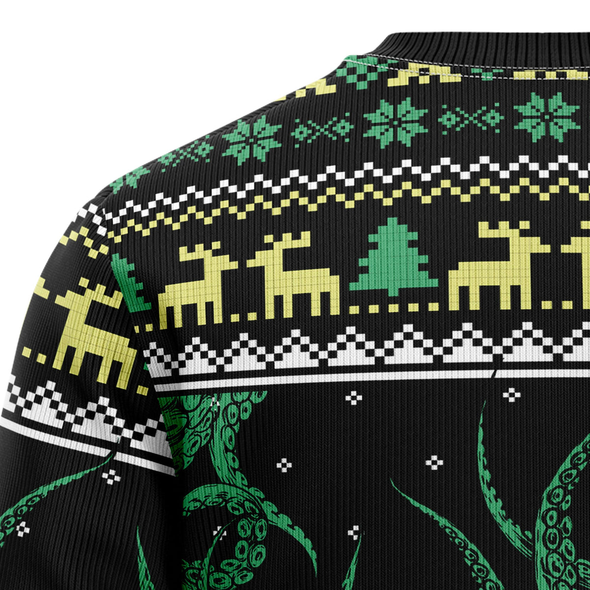Cool Octopus Ugly Christmas Sweater, Funny Ocean Animal Christmas Sweater for Men Women, Unique Holiday Gift for Sea Life Fans