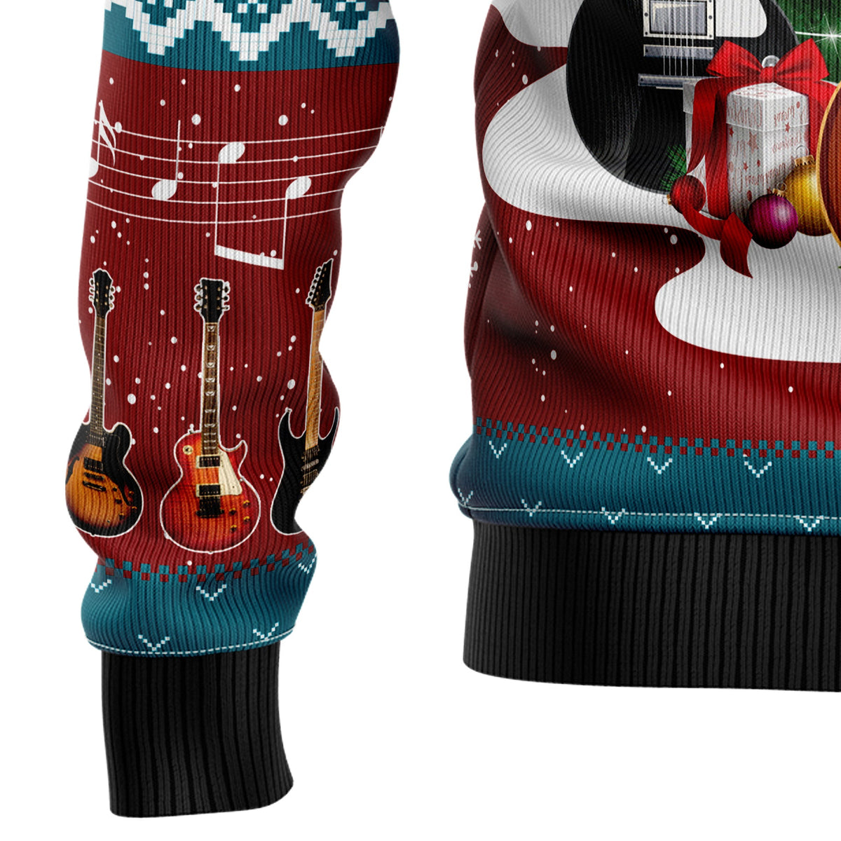Guitar Christmas Ugly Christmas Sweater, Music Christmas Sweater, Guitar Player Holiday Gift for Men Women