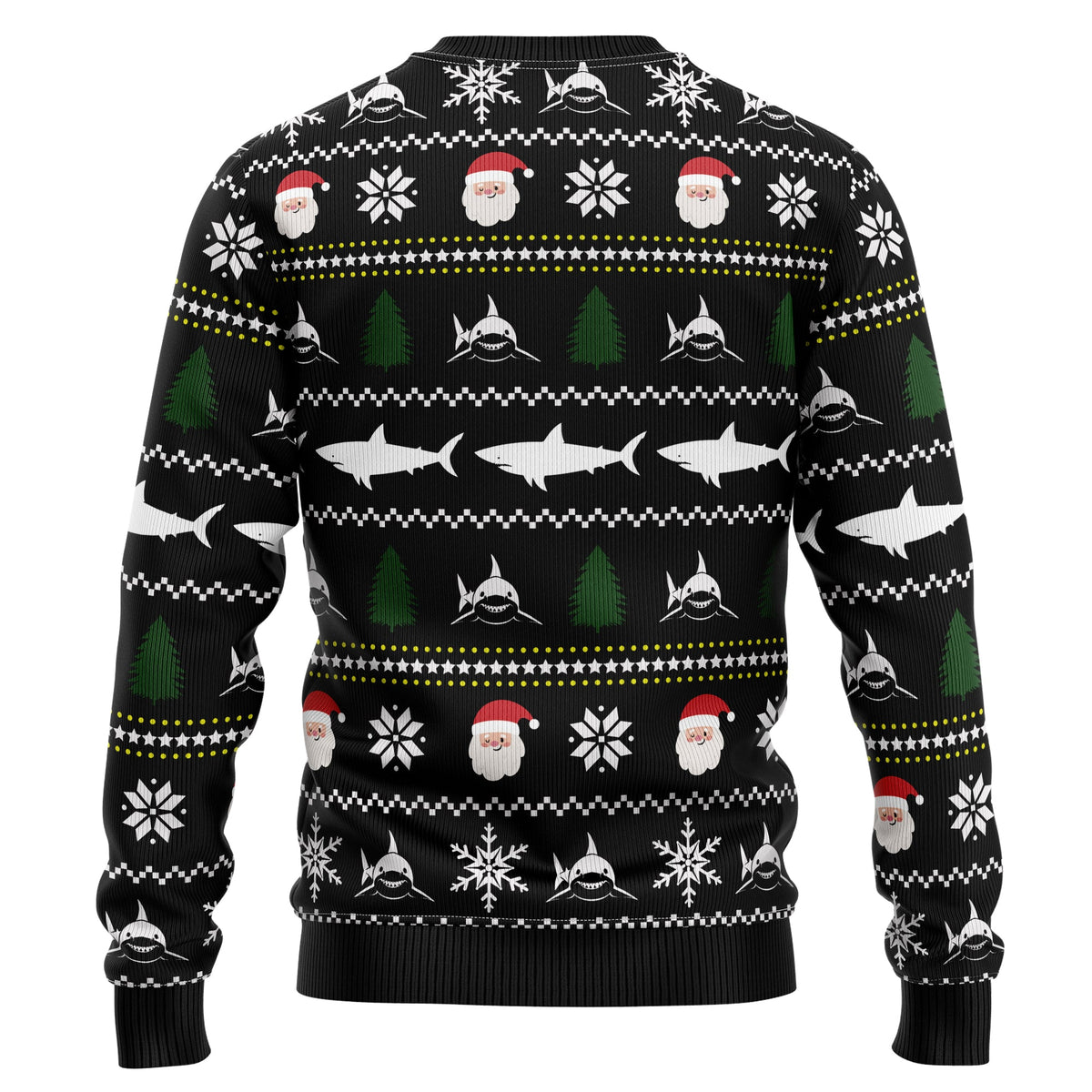 Santa Jaws Shark Christmas Sweater - Funny Ugly Christmas Sweater for Men and Women, Unisex Holiday Party Outfit