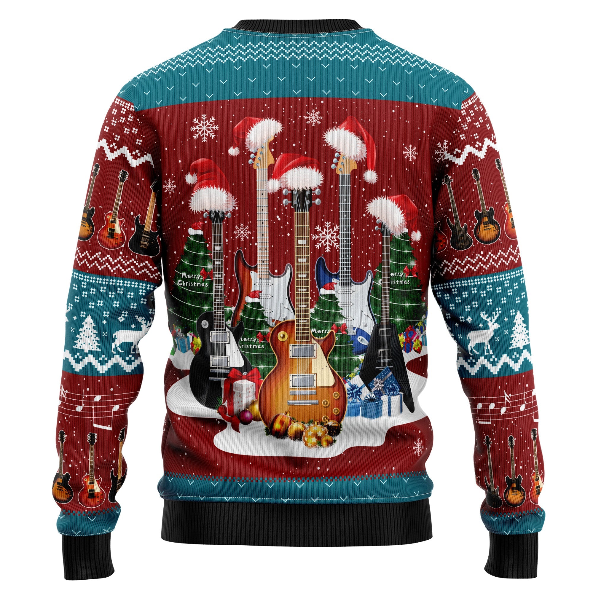 Guitar Christmas Ugly Christmas Sweater, Music Christmas Sweater, Guitar Player Holiday Gift for Men Women