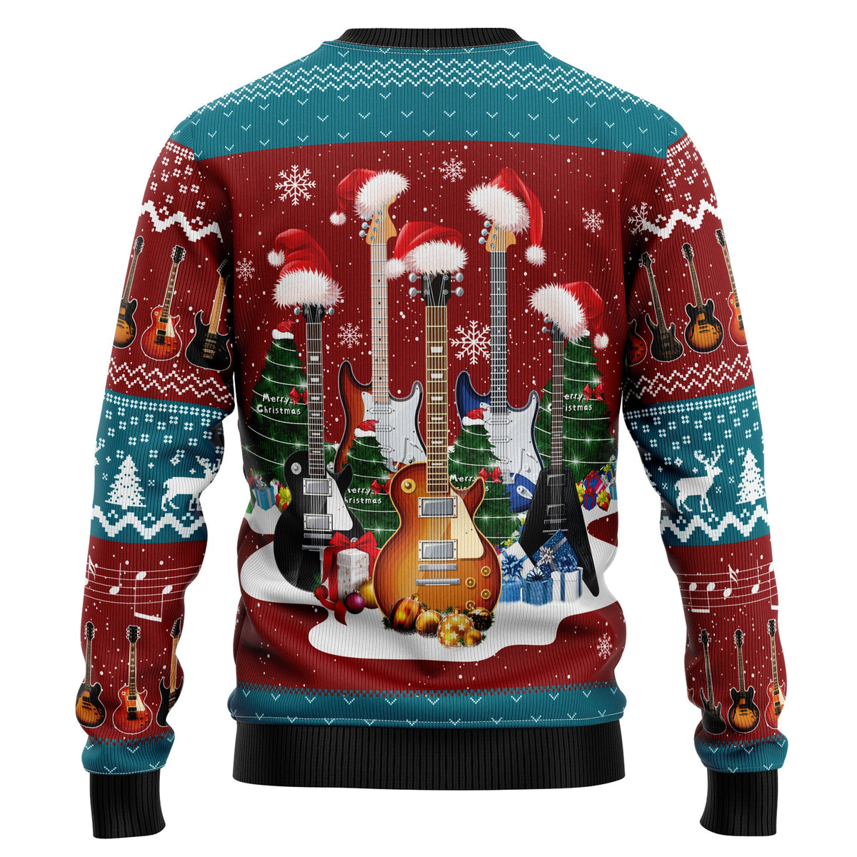 Guitar Christmas Ugly Christmas Sweater, Music Christmas Sweater, Guitar Player Holiday Gift for Men Women