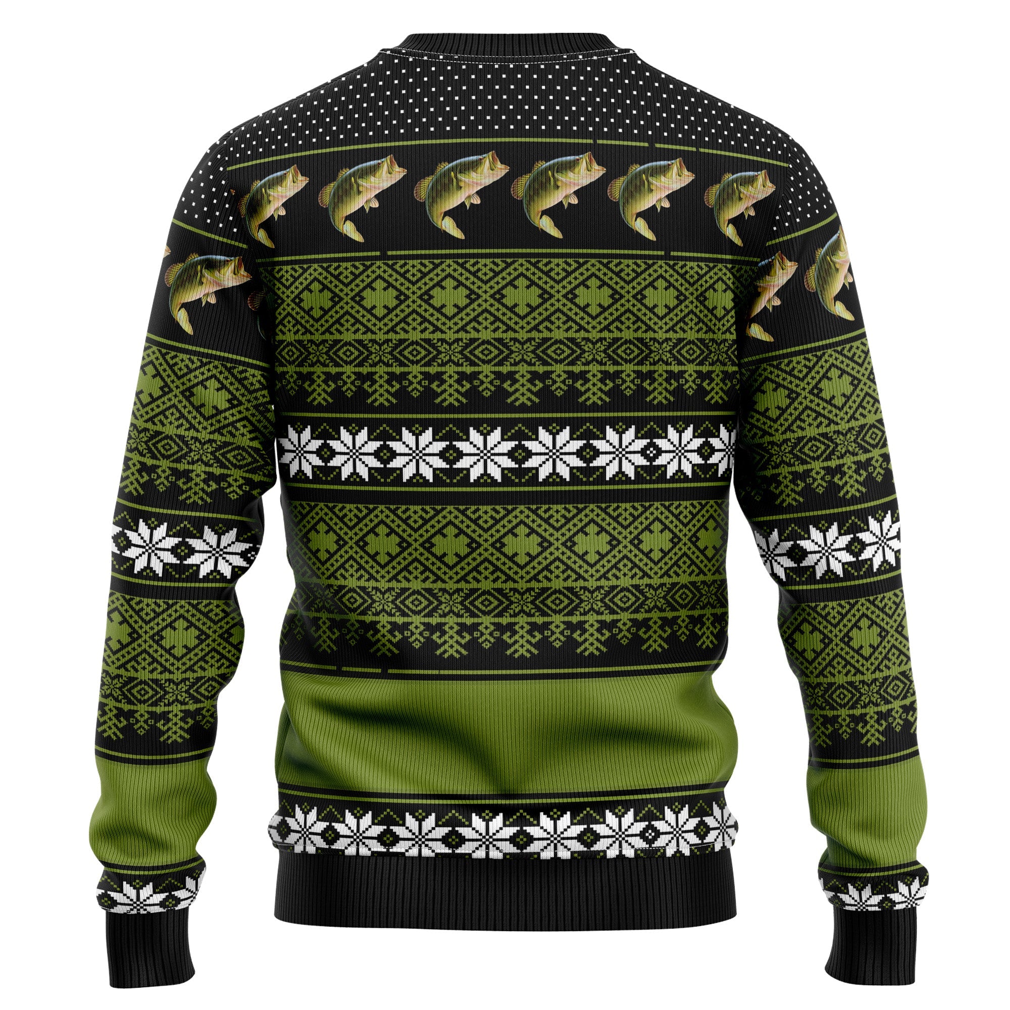 Fishing Merry Fishmas Ugly Christmas Sweater - Unisex Holiday Party Pullover, Funny Christmas Gift for Men Women
