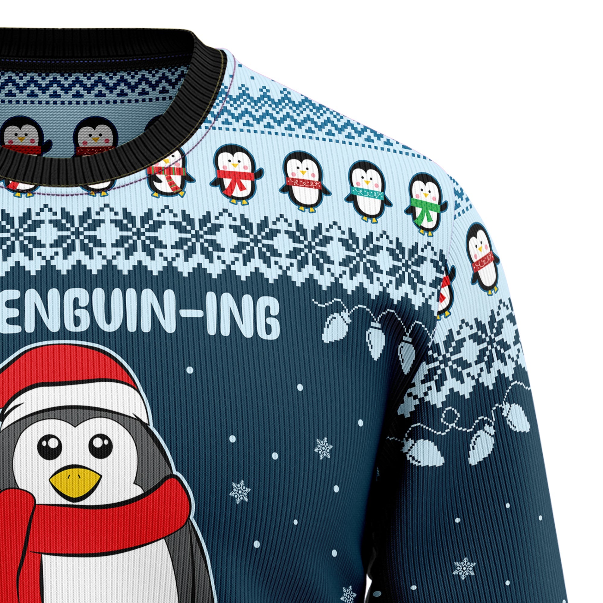 It's Penguin-ing christmas Ugly Christmas Sweater - Unisex Holiday Party Pullover, Funny Christmas Gift for Men Women