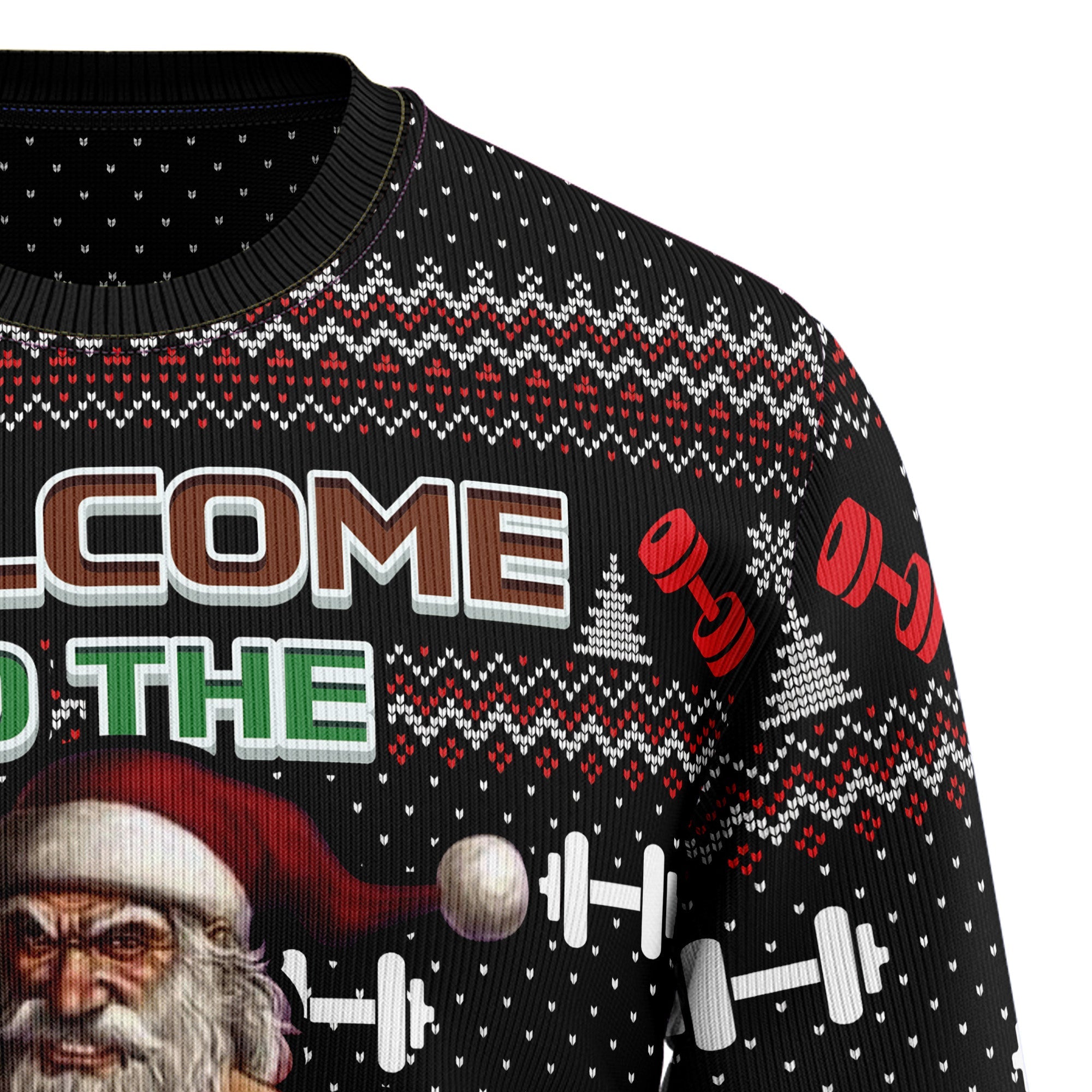 Welcome To The North Swole Ugly Christmas Sweater - Unisex Holiday Party Pullover, Funny Christmas Gift for Men Women