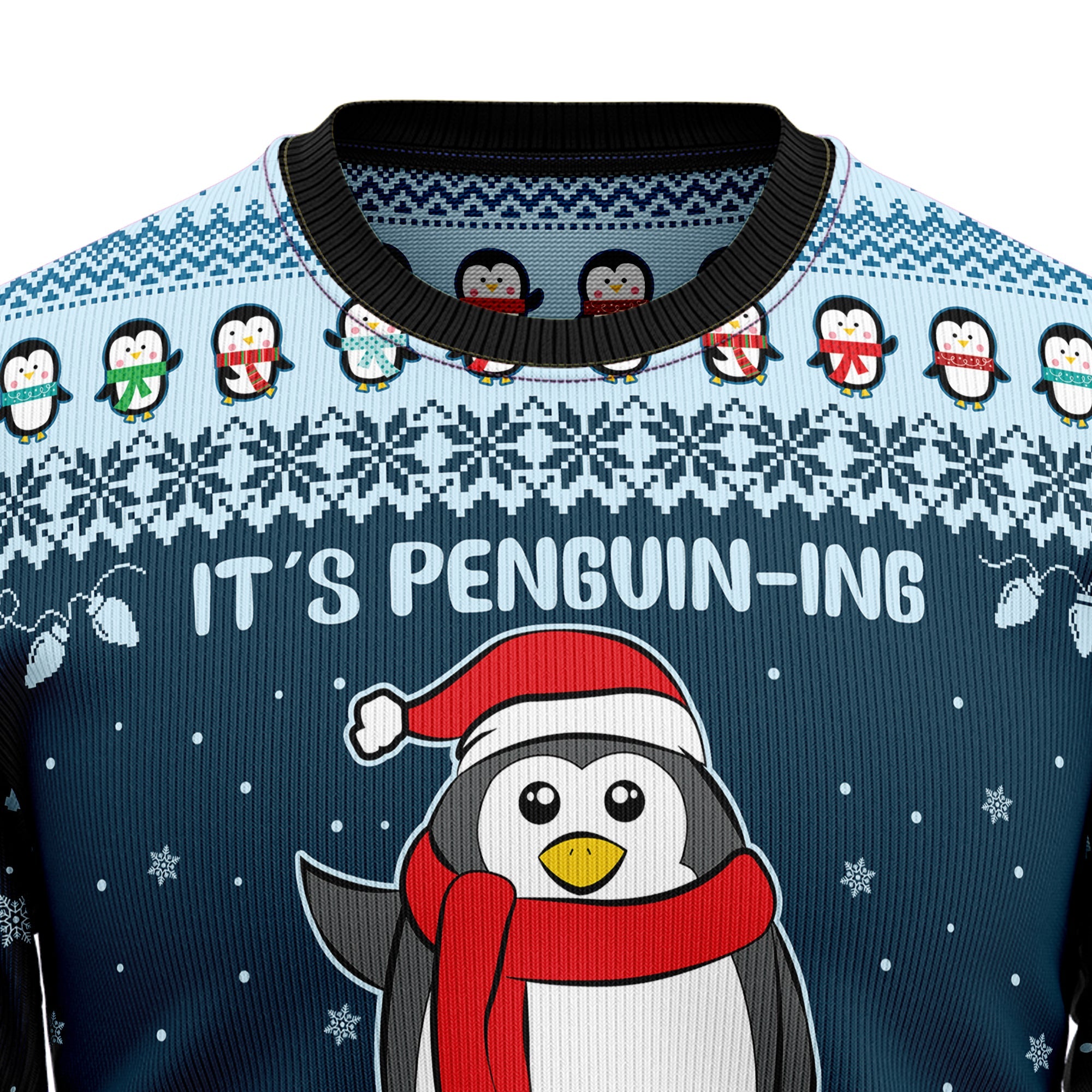 It's Penguin-ing christmas Ugly Christmas Sweater - Unisex Holiday Party Pullover, Funny Christmas Gift for Men Women