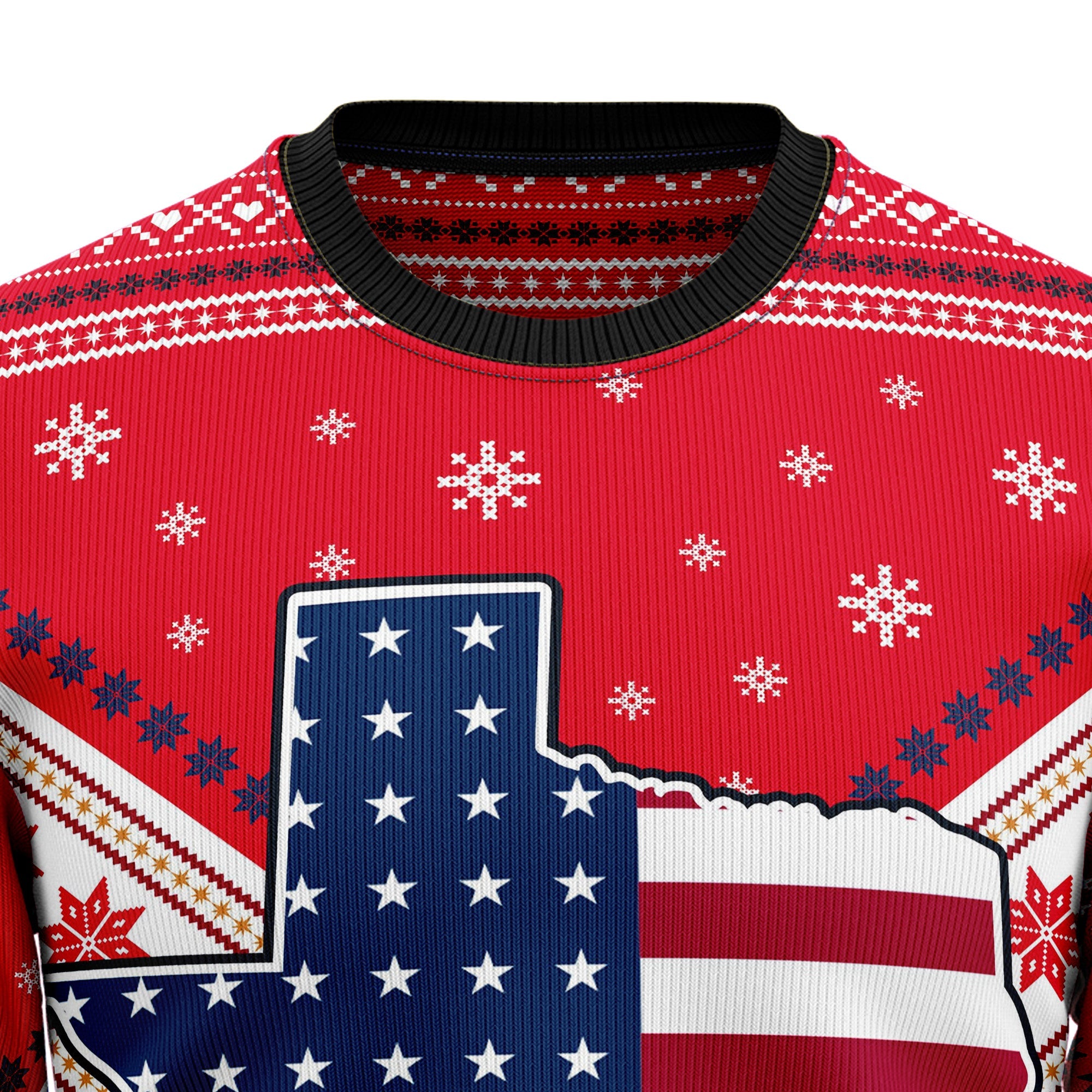Texas Flag Ugly Christmas Sweater, USA Flag Holiday Pullover, Patriotic Christmas Party Outfit and Gift for Texas Lovers