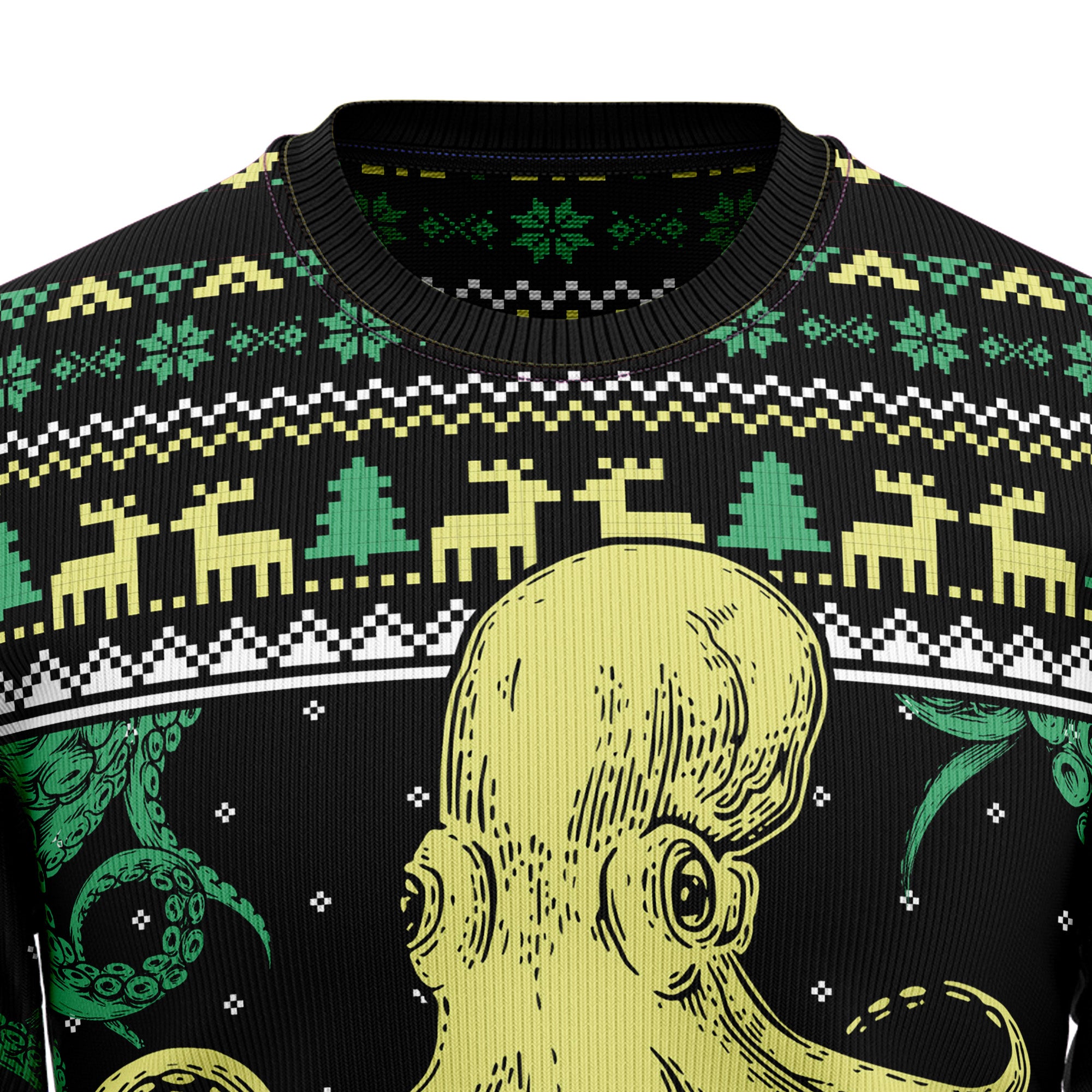 Cool Octopus Ugly Christmas Sweater, Funny Ocean Animal Christmas Sweater for Men Women, Unique Holiday Gift for Sea Life Fans