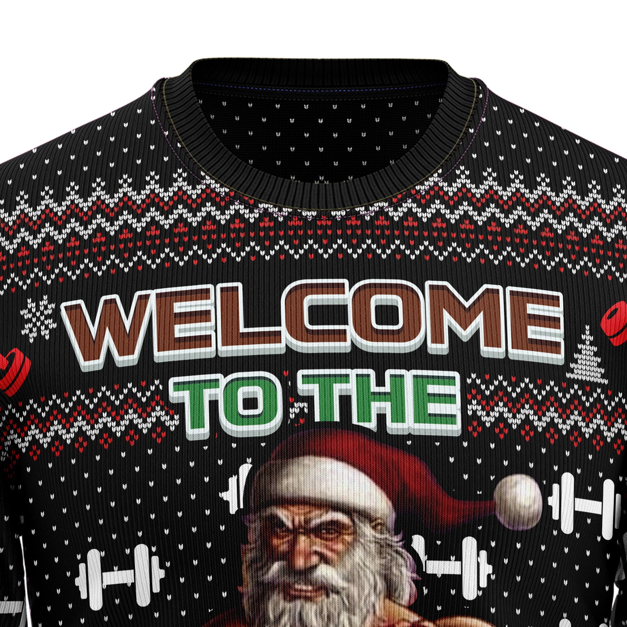 Welcome To The North Swole Ugly Christmas Sweater - Unisex Holiday Party Pullover, Funny Christmas Gift for Men Women