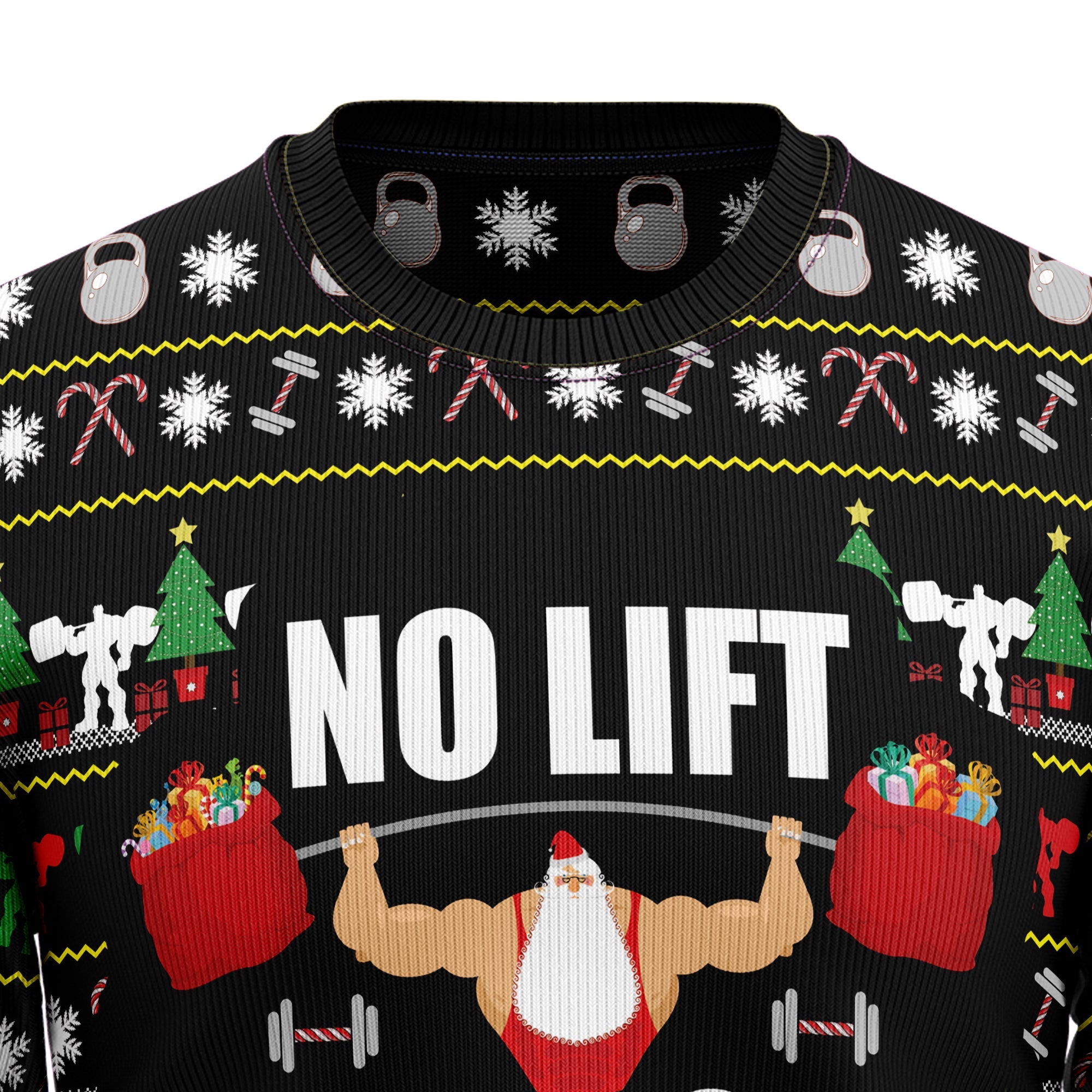 No Lift No Gift Ugly Christmas Sweater - Funny Holiday Party Pullover for Men and Women, Festive Christmas Gift 2026